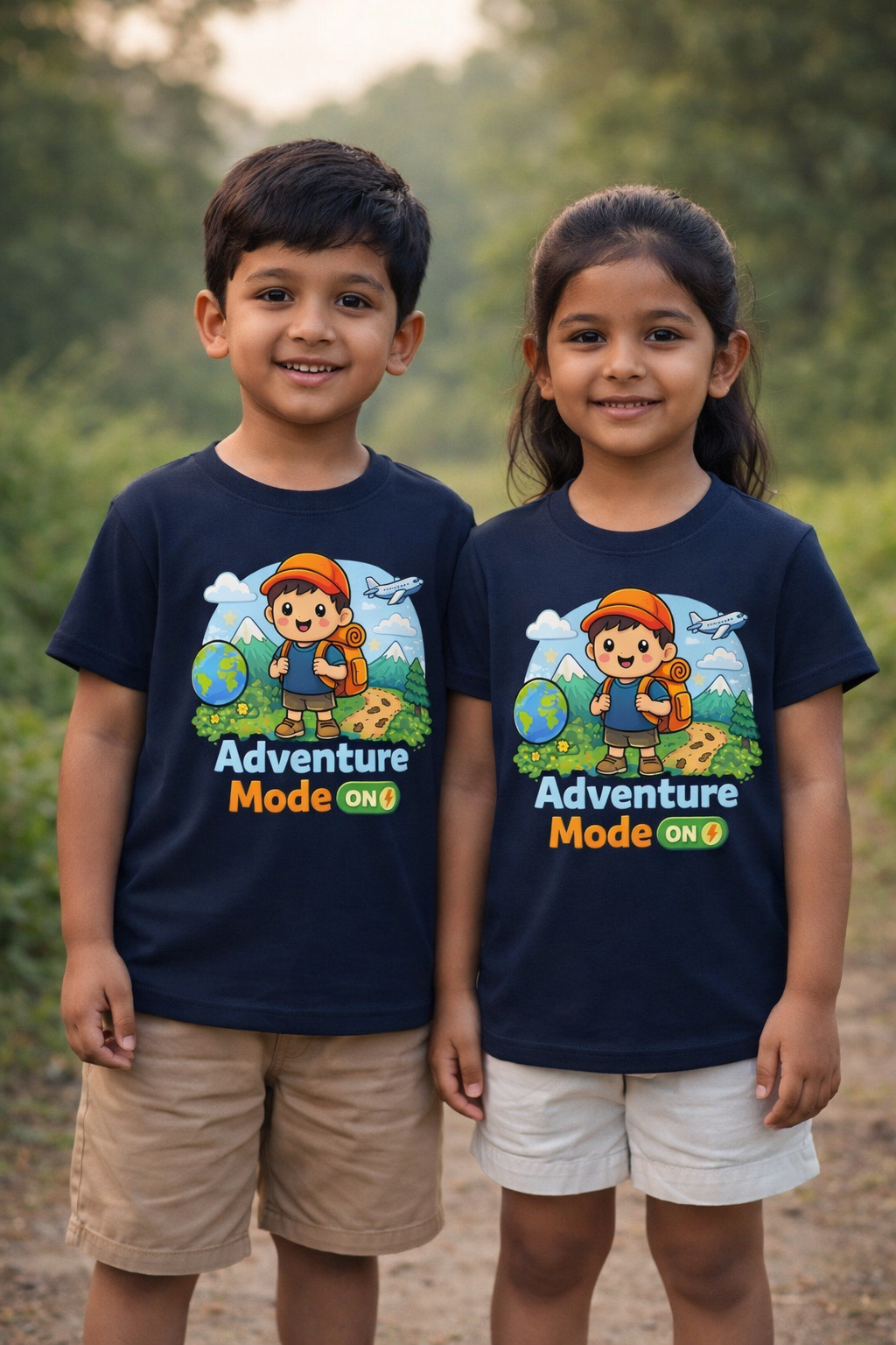 Adventure Mode On Kids Adventure Travel T Shirt Adventure Hiking Camping Camper Van Beach Cruise Vacation Road Trip Wildlife Safari Wanderlust Explorer Nature Lover Mountain Outdoor Adventure Travel Vacation Camping Campfire Graphic Quote T shirt