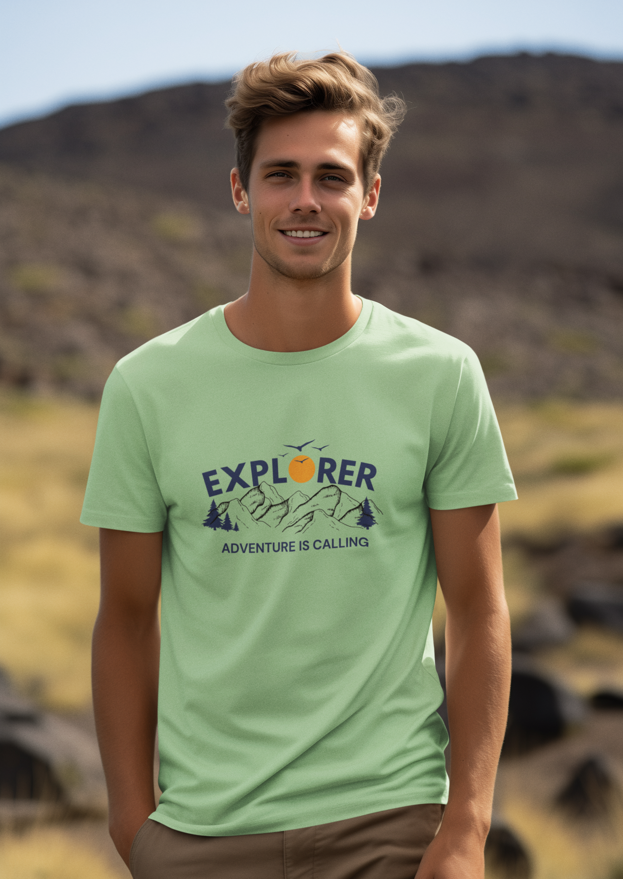 Unisex Adventure is calling Cotton T shirt