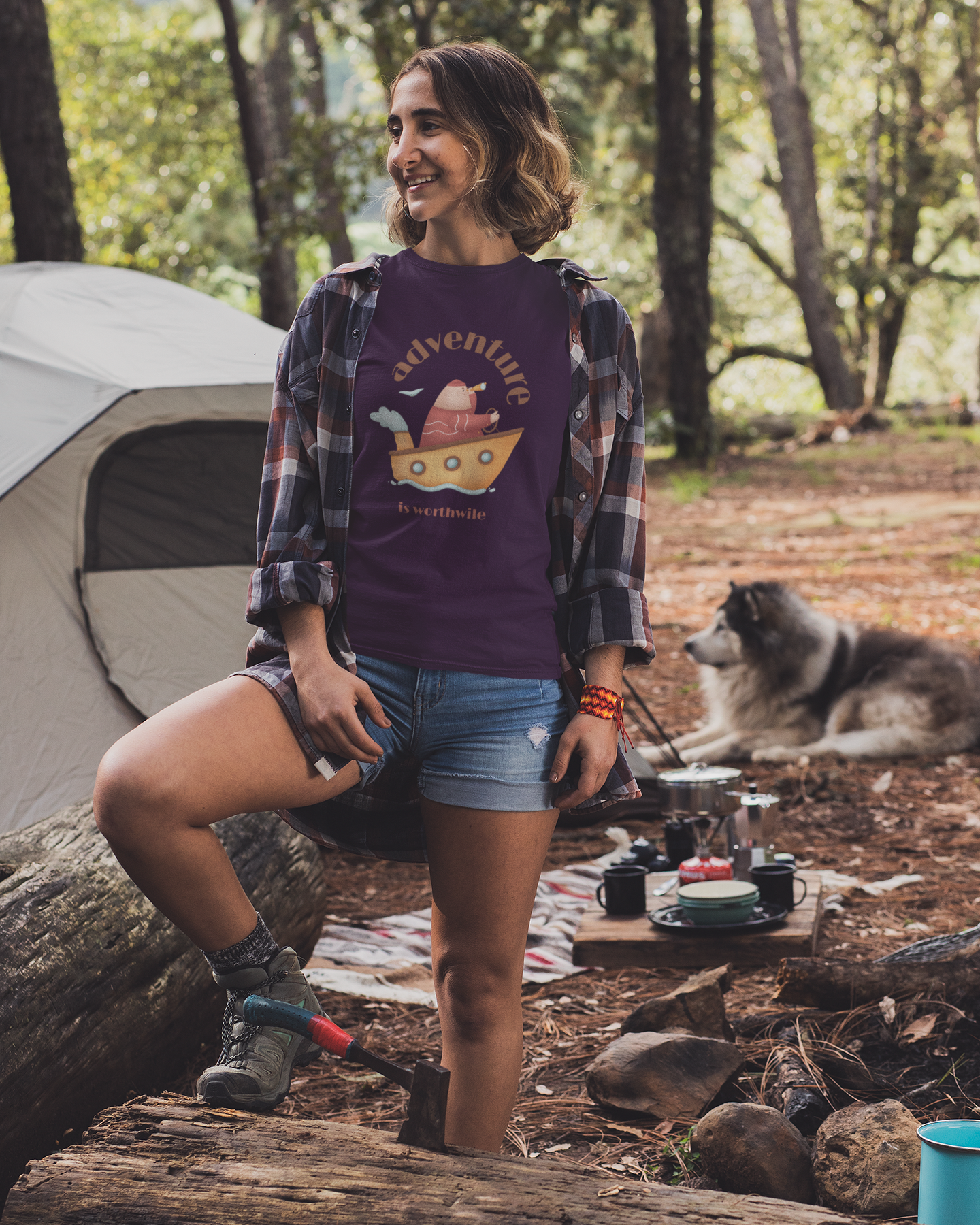 Unisex Adventure is Worthwhile Cotton T shirt