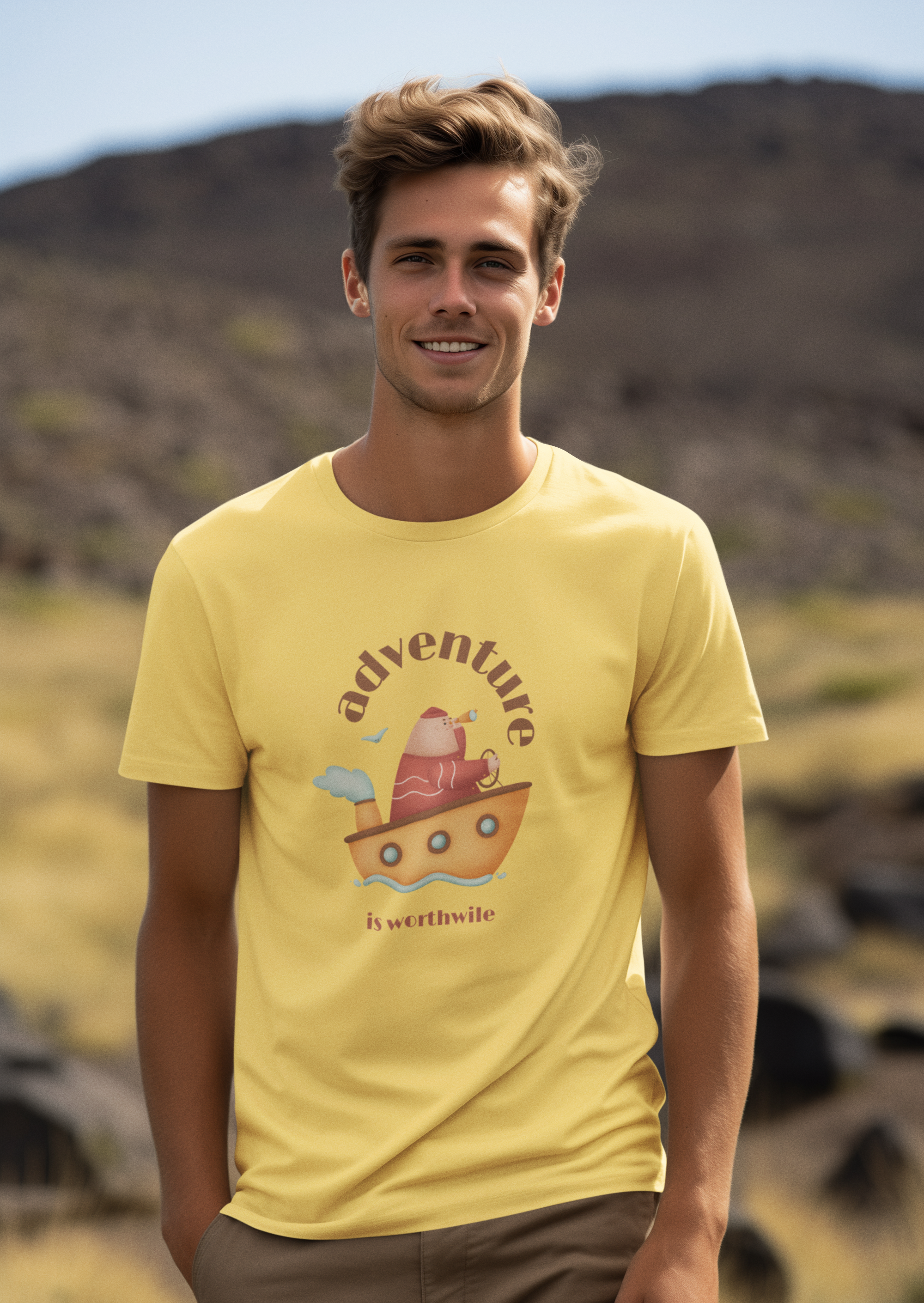 Unisex Adventure is Worthwhile Cotton T shirt