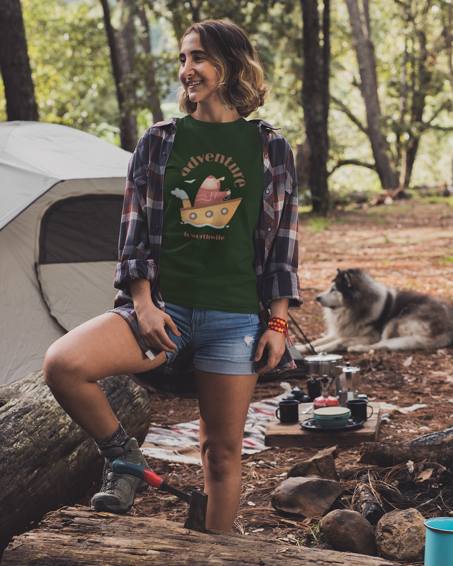 Unisex Adventure is Worthwhile Cotton T shirt