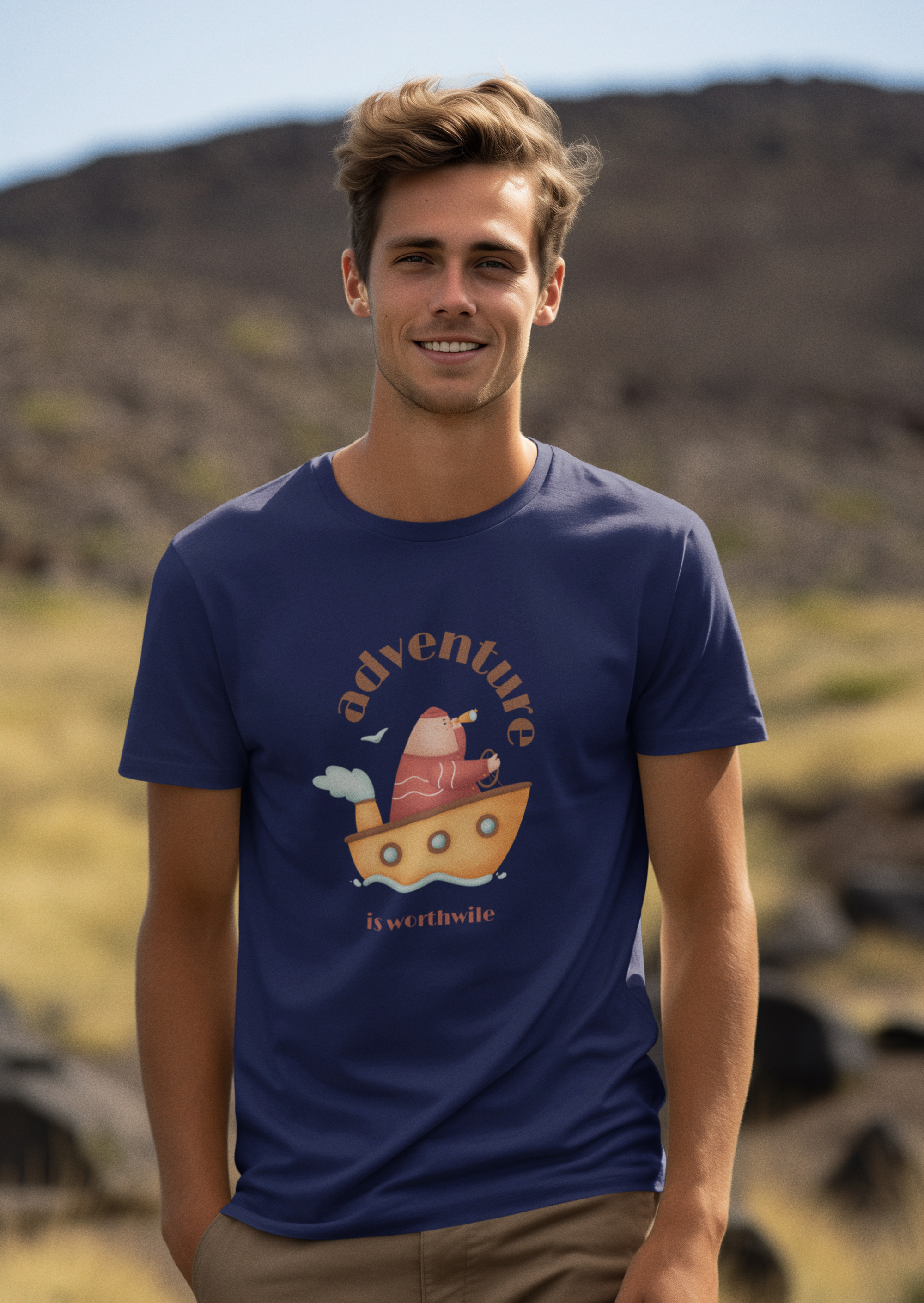 Unisex Adventure is Worthwhile Cotton T shirt