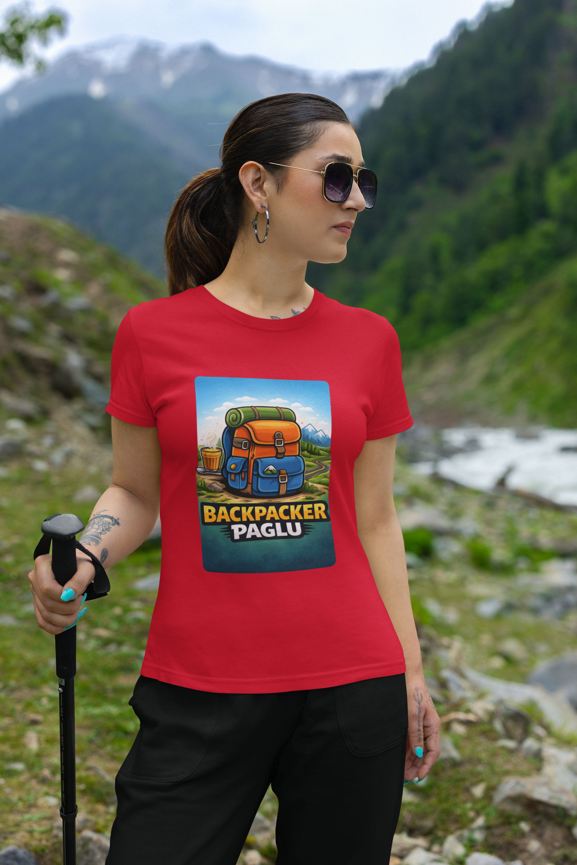 Backpacker Paglu Travel T Shirt
