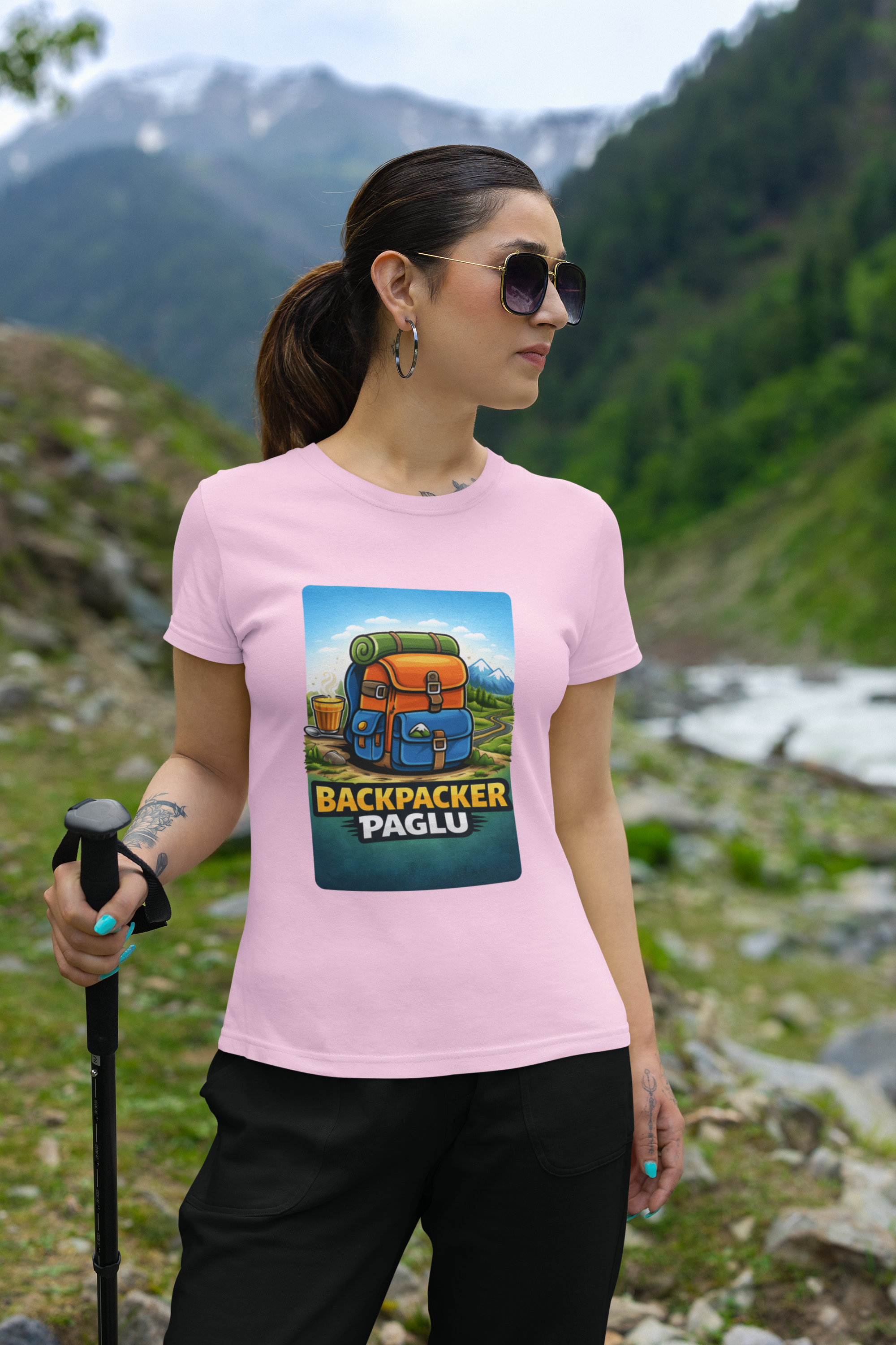 Backpacker Paglu Travel T Shirt