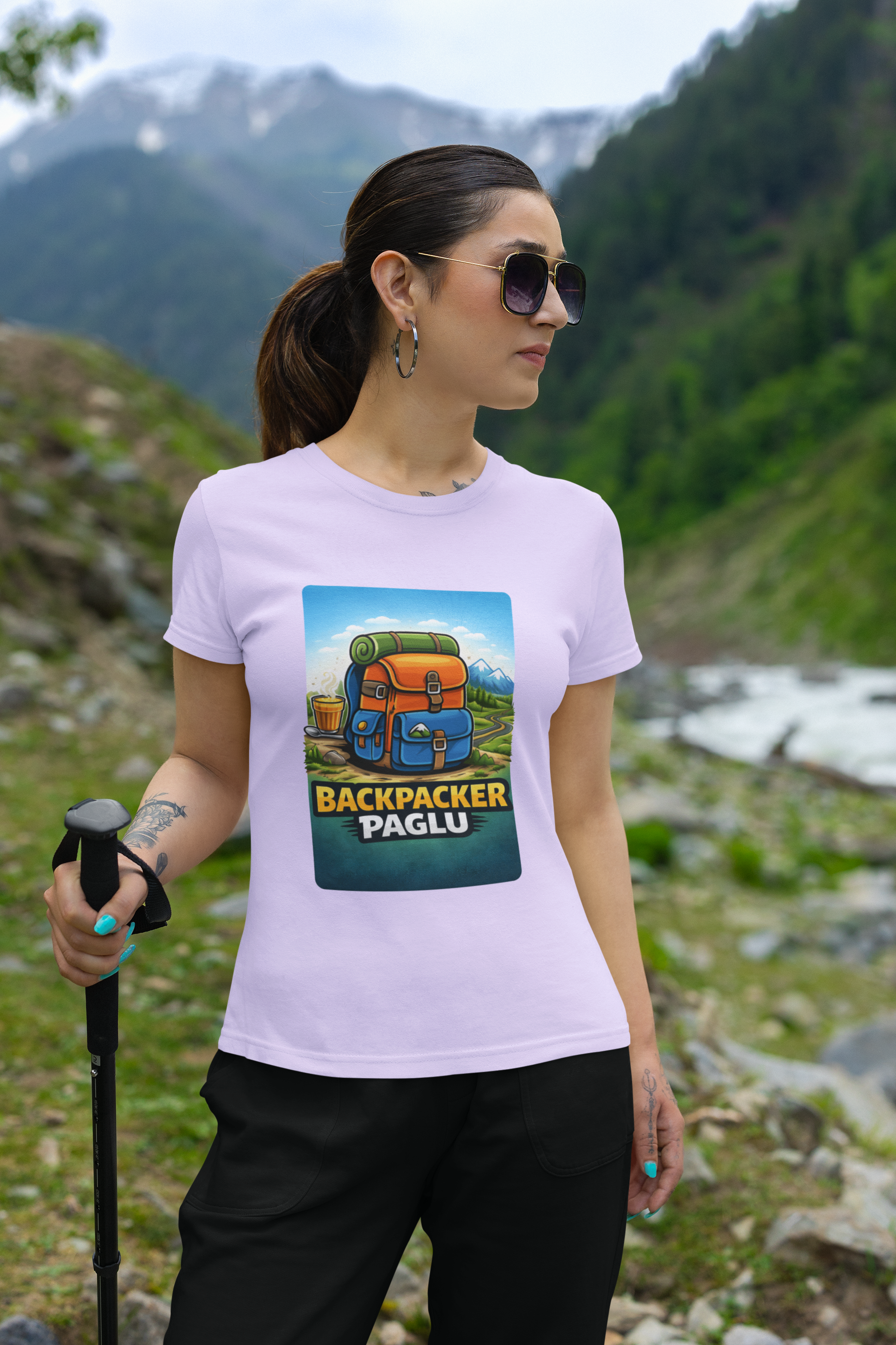 Backpacker Paglu Travel T Shirt