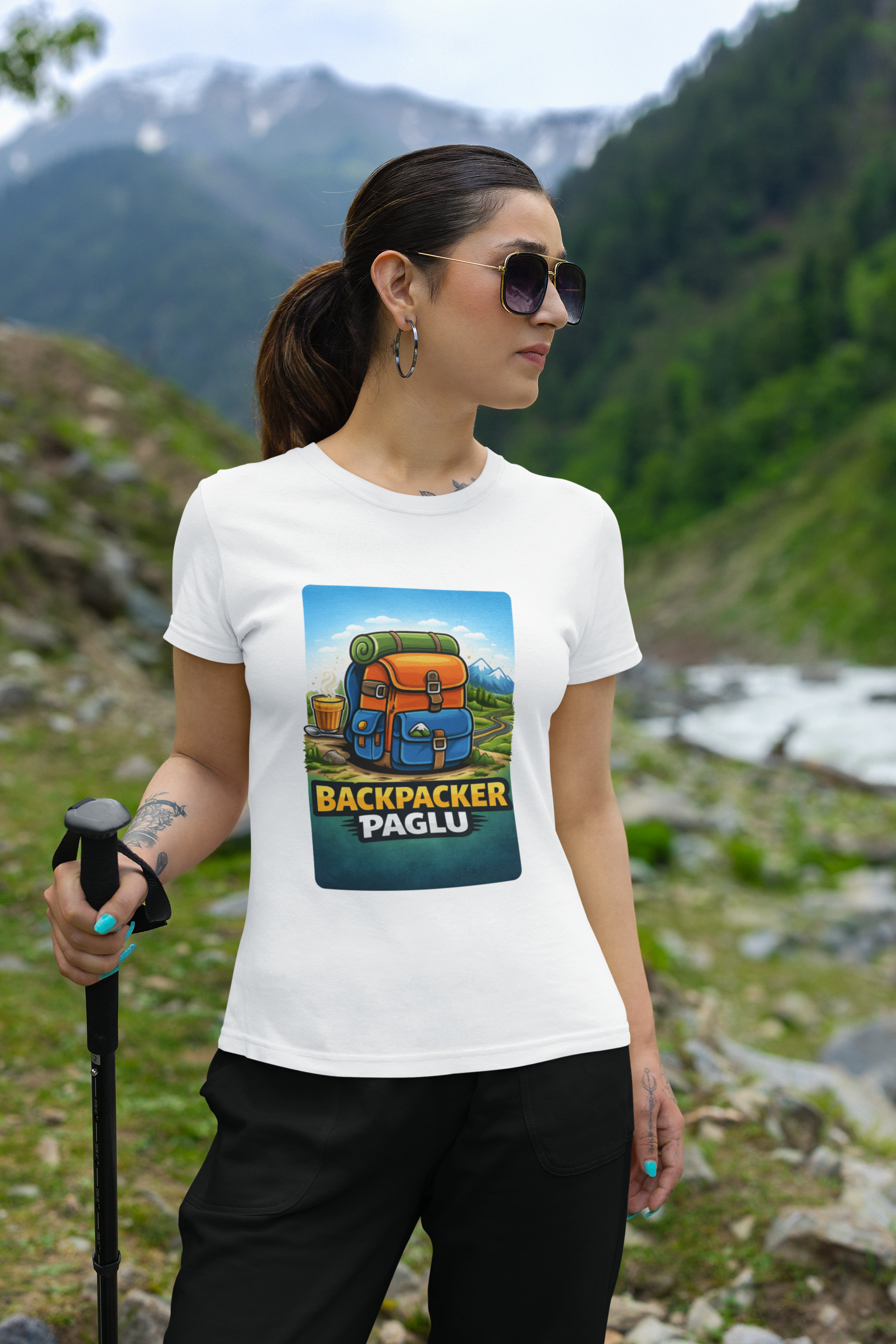 Backpacker Paglu Travel T Shirt