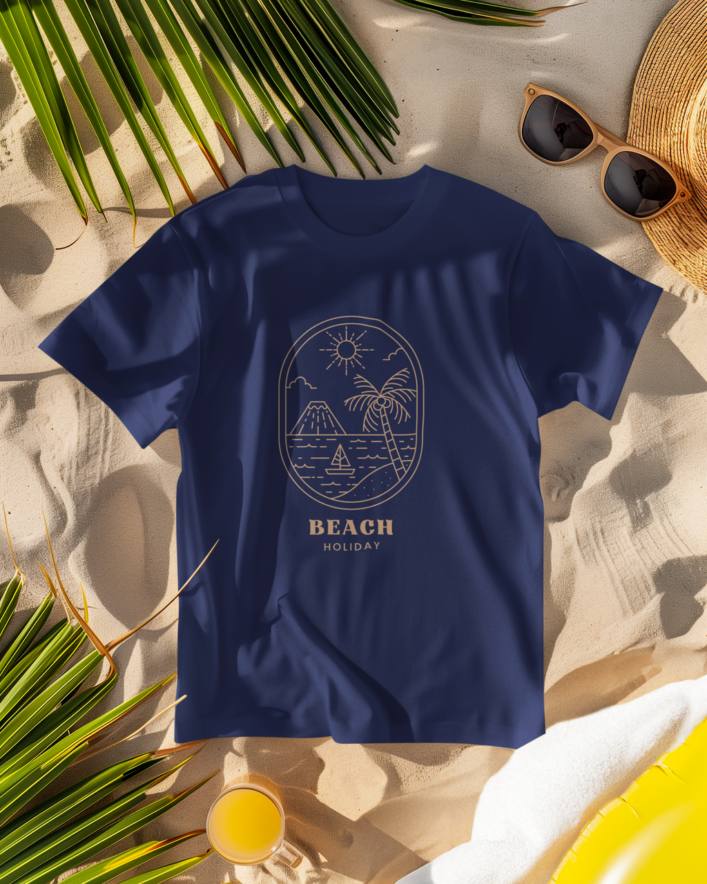 Unisex Beach Holiday Cotton T shirt Royal Blue Adventure Hiking Camping Camper Van Beach Cruise Vacation Road Trip Wildlife Safari Wanderlust Explorer Nature Lover Mountain Outdoor Adventure Travel Vacation Camping Campfire Graphic Quote T shirt
