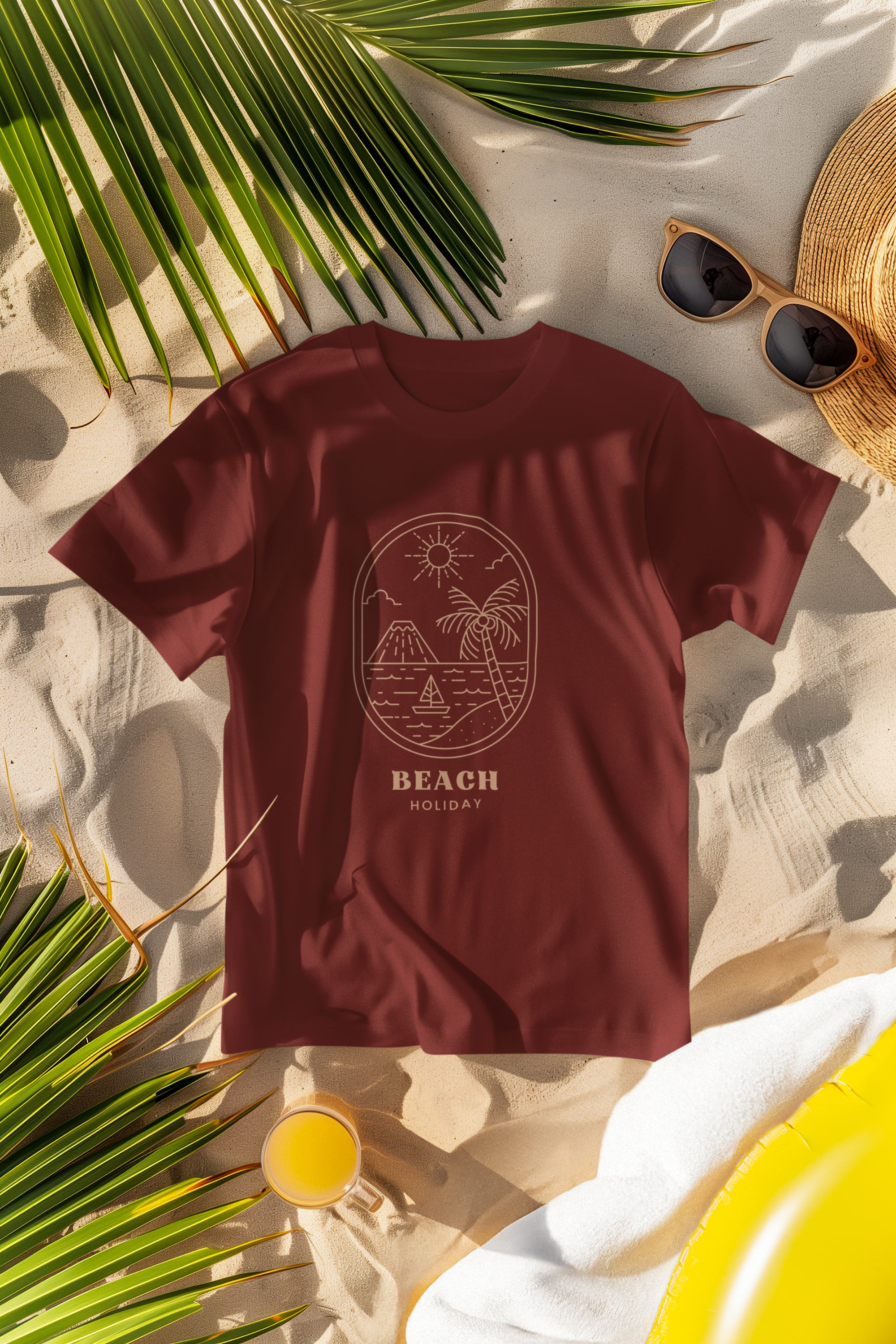 Unisex Beach Holiday Cotton T shirt