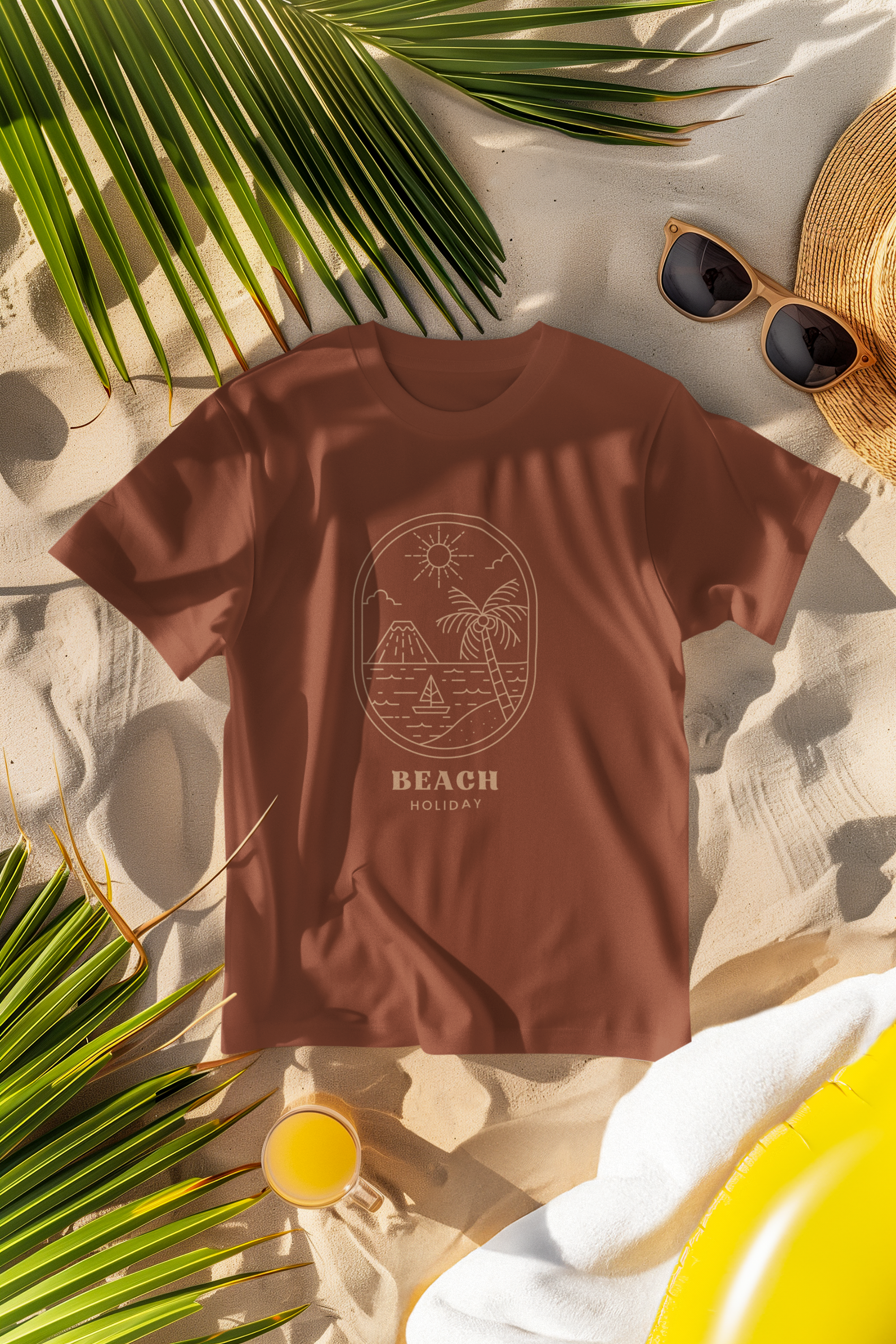 Unisex Beach Holiday Cotton T shirt