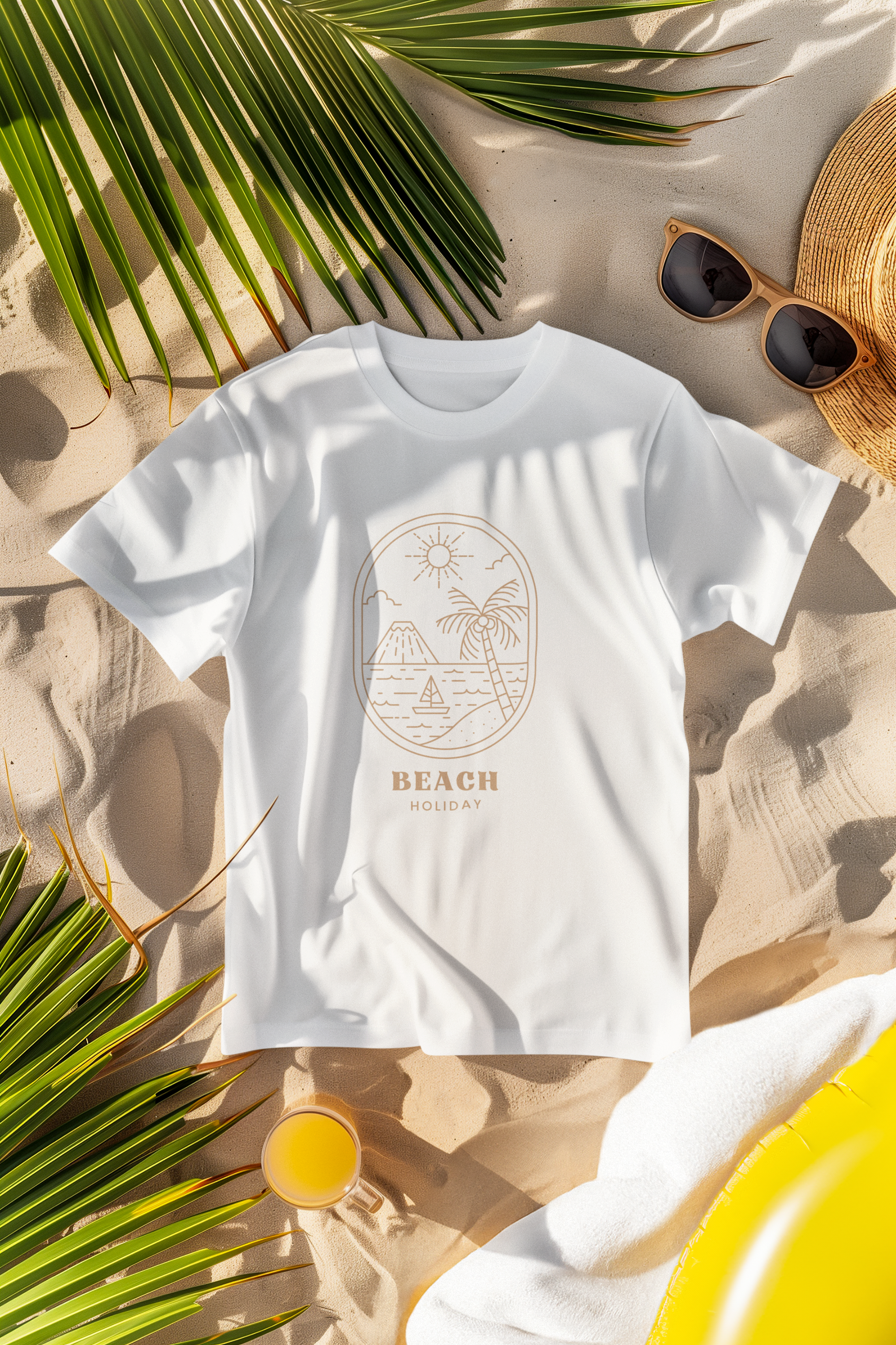 Unisex Beach Holiday Cotton T shirt