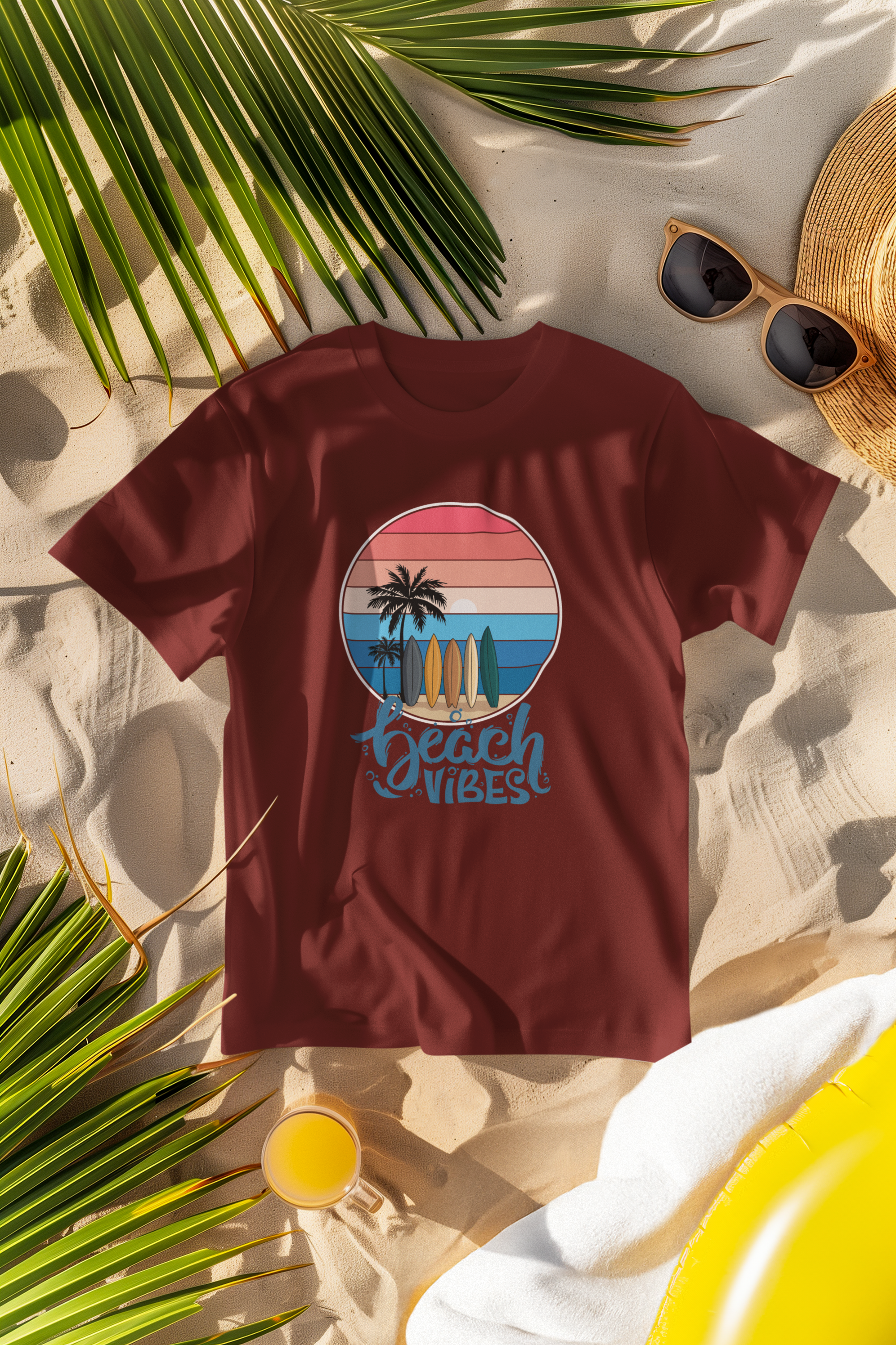 Unisex Beach Vibes Cotton T-Shirt