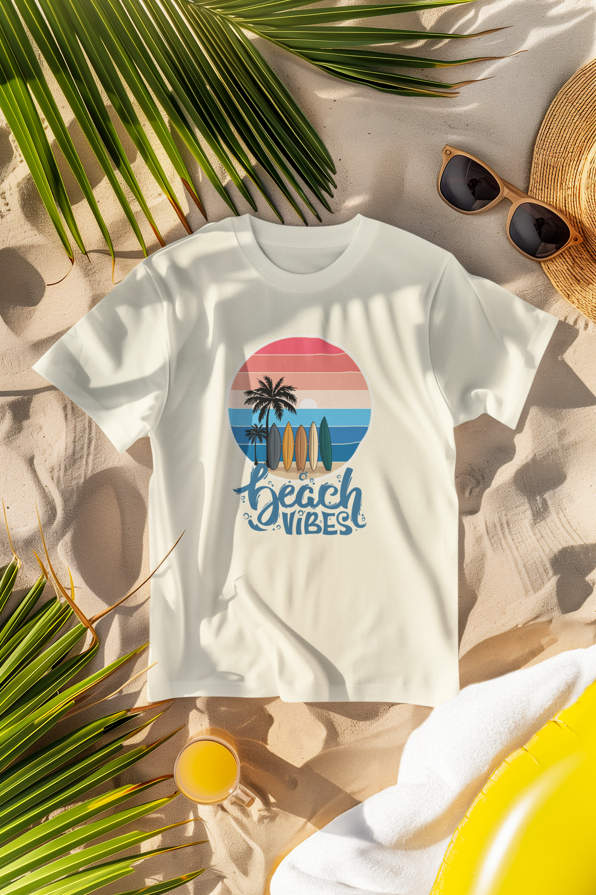 Unisex Beach Vibes Cotton T-Shirt