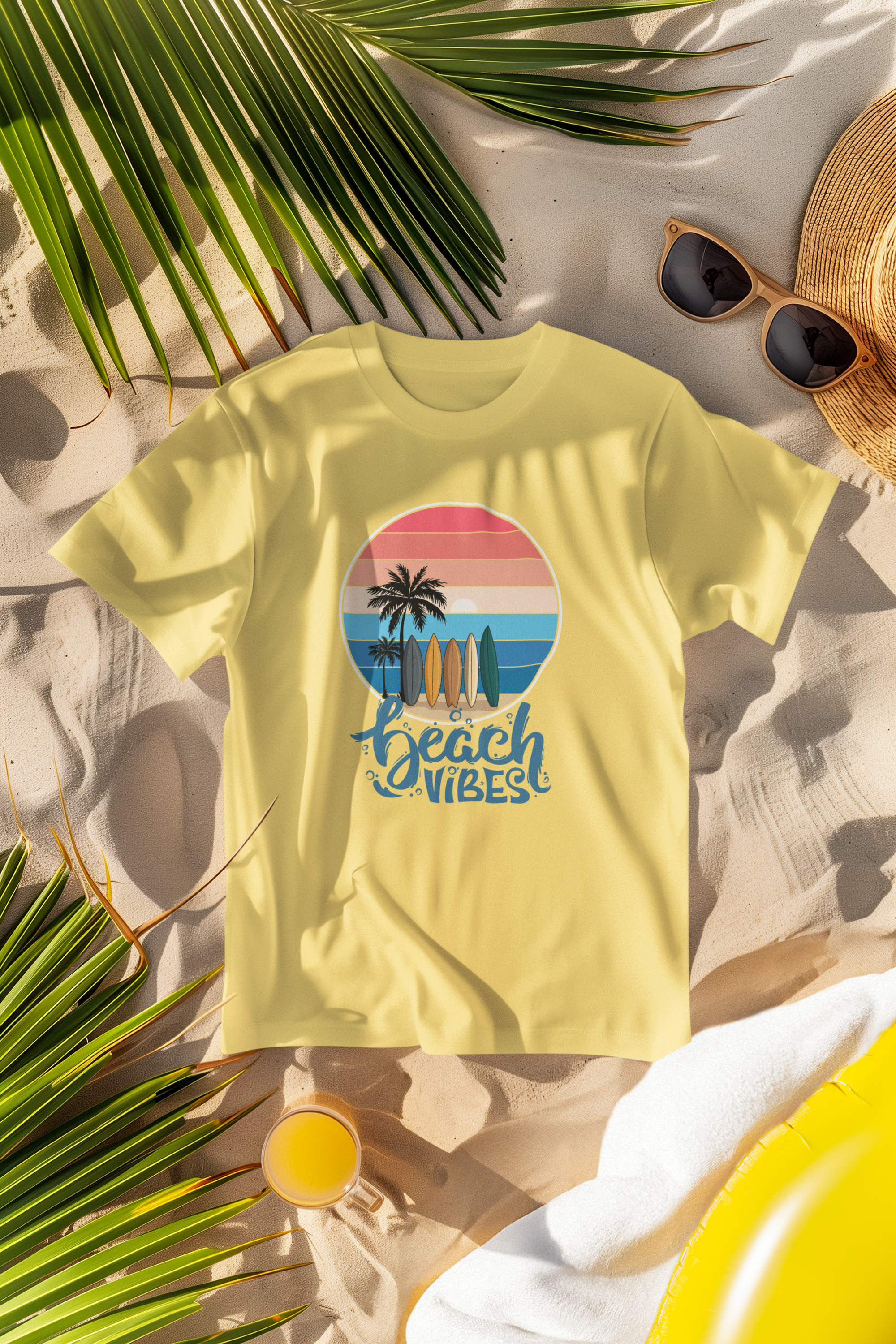 Unisex Beach Vibes Cotton T-Shirt
