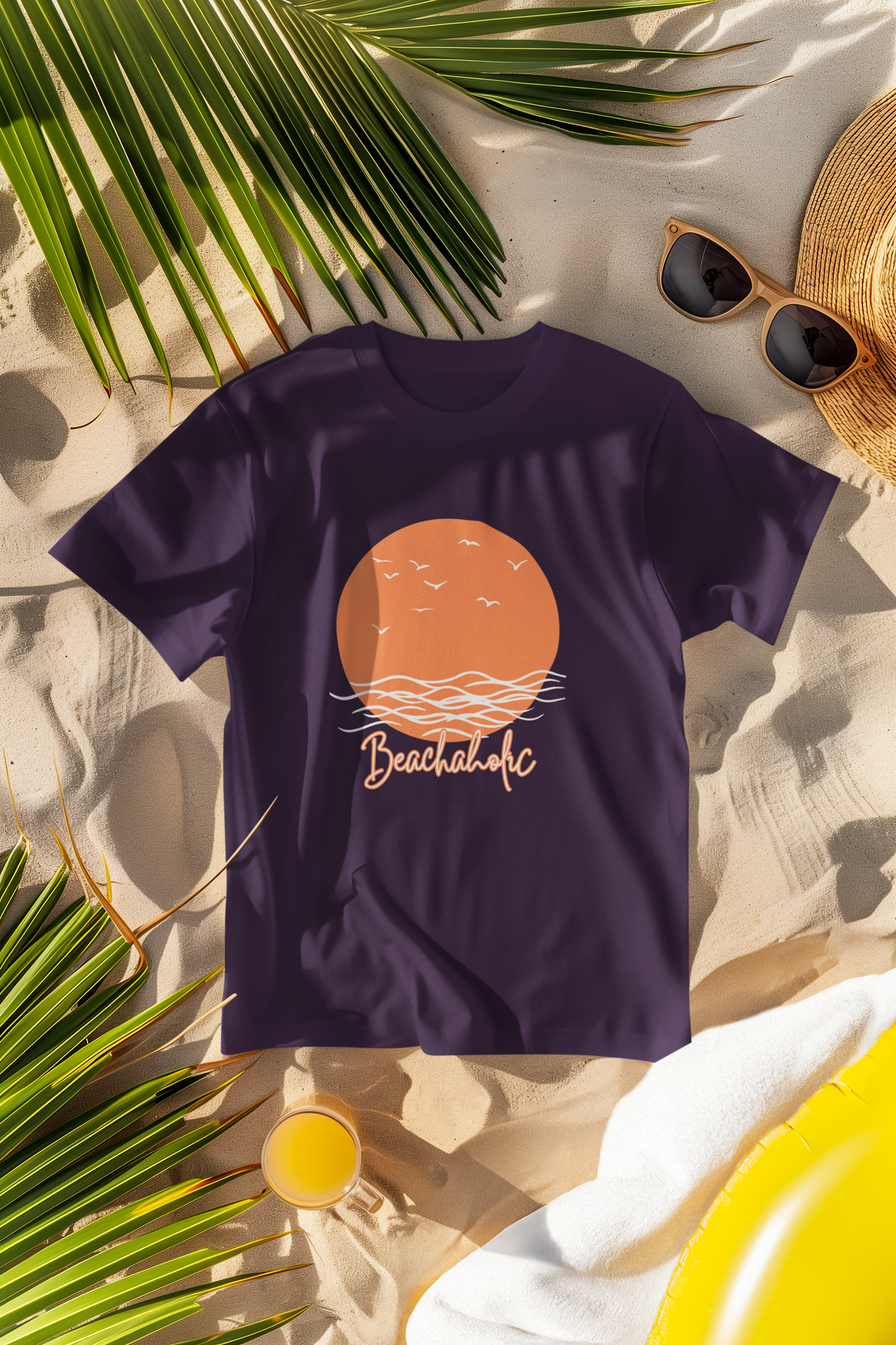 Unisex Beachaholic Cotton T-Shirt