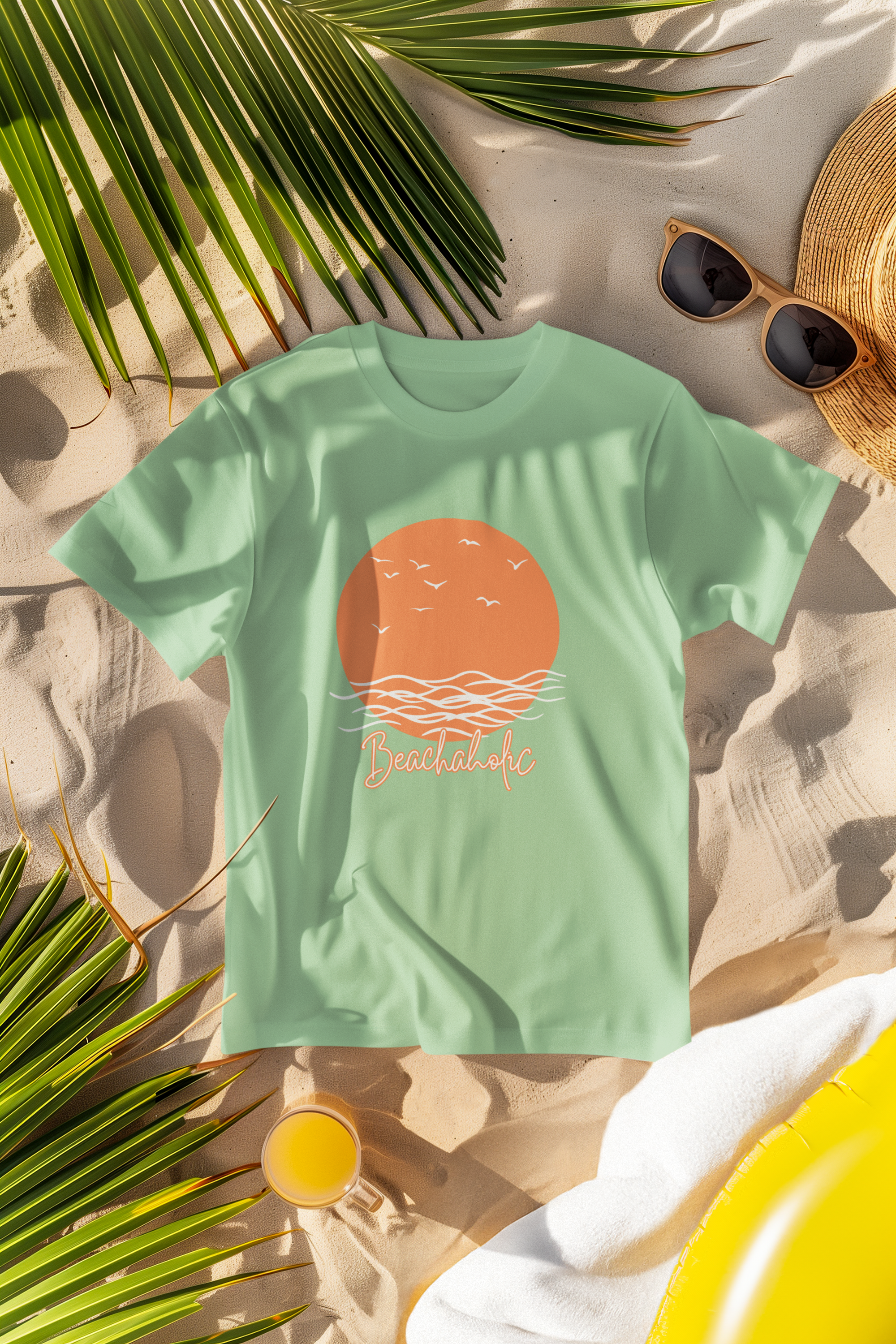 Unisex Beachaholic Cotton T-Shirt