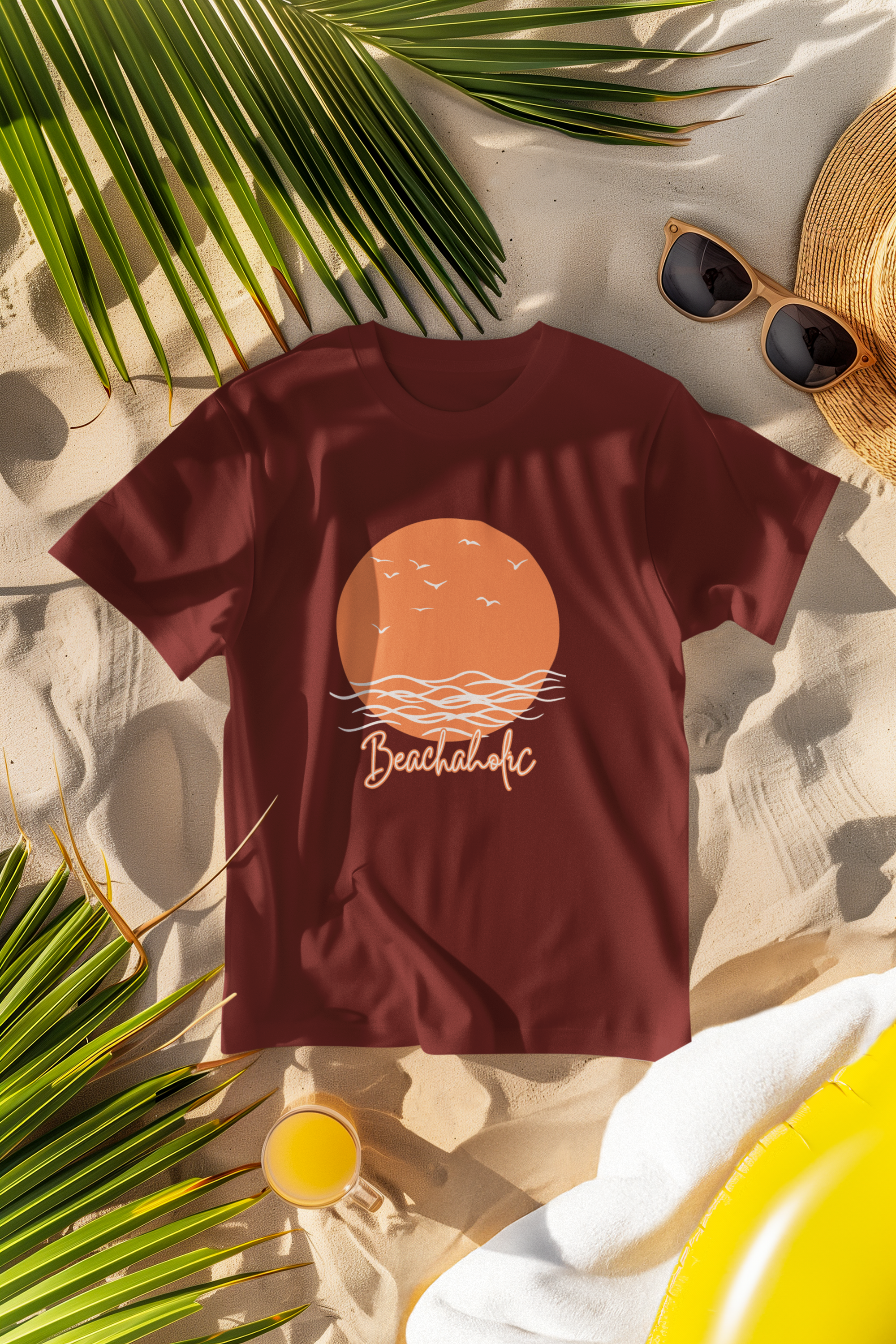 Unisex Beachaholic Cotton T-Shirt