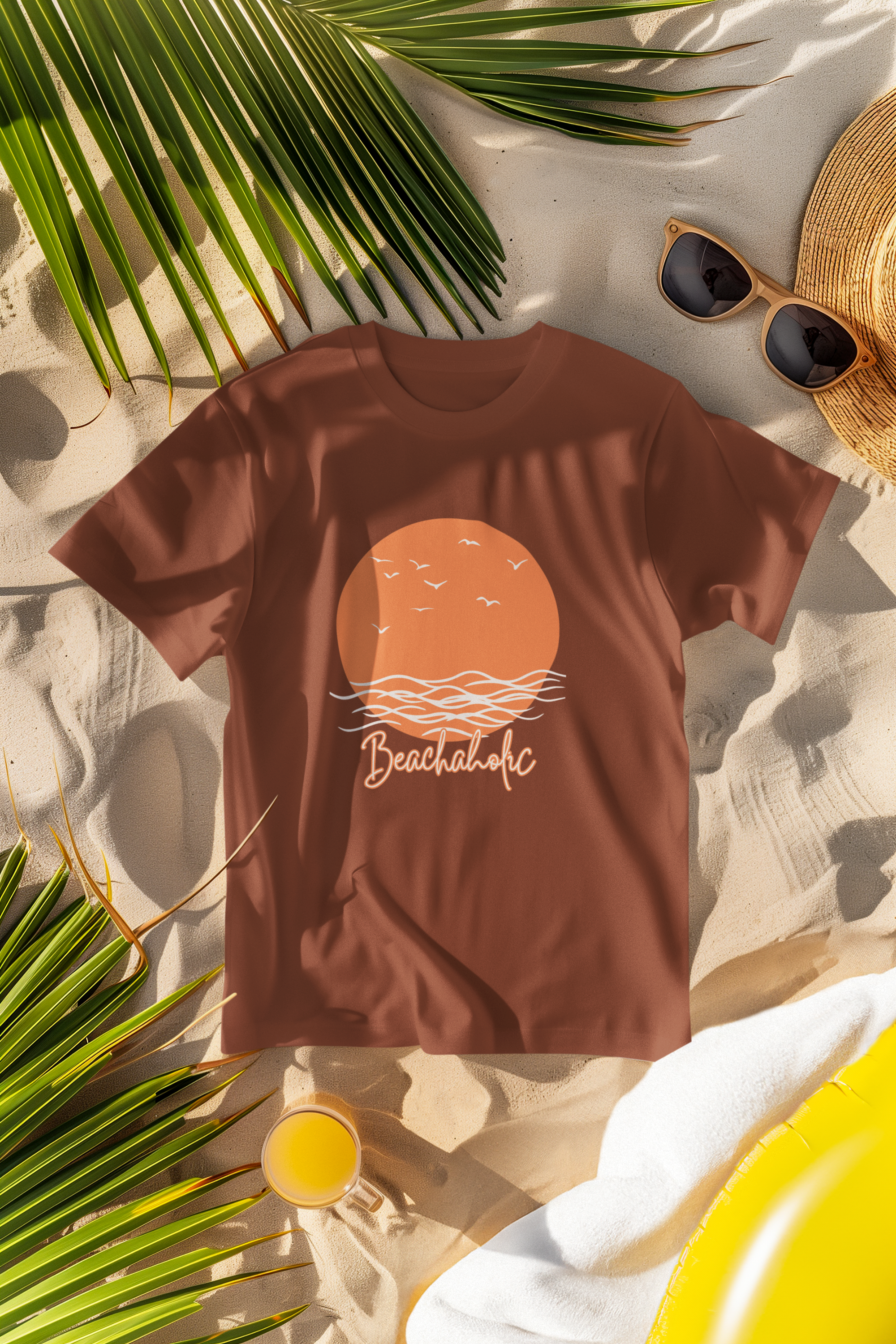 Unisex Beachaholic Cotton T-Shirt