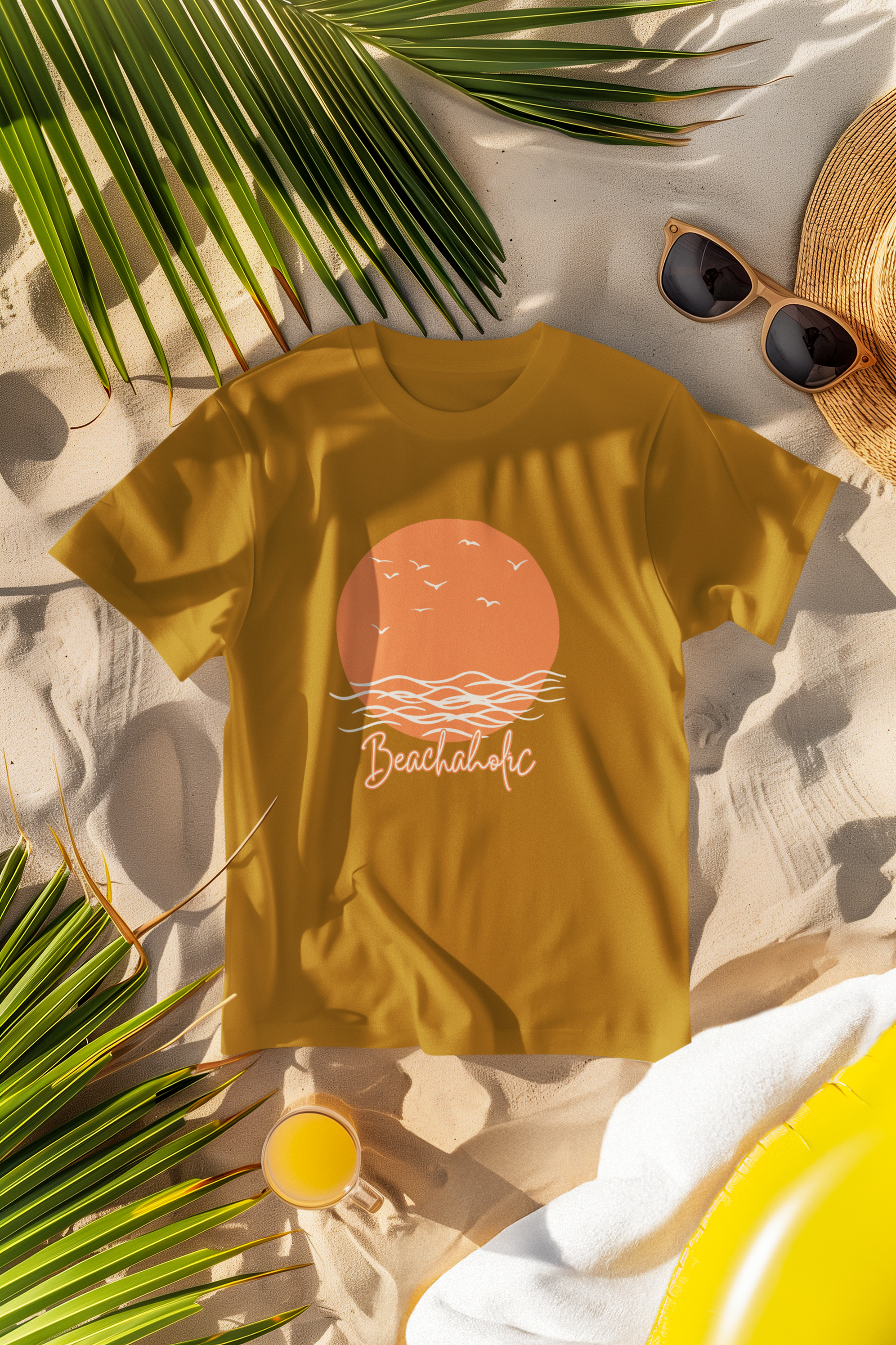 Unisex Beachaholic Cotton T-Shirt