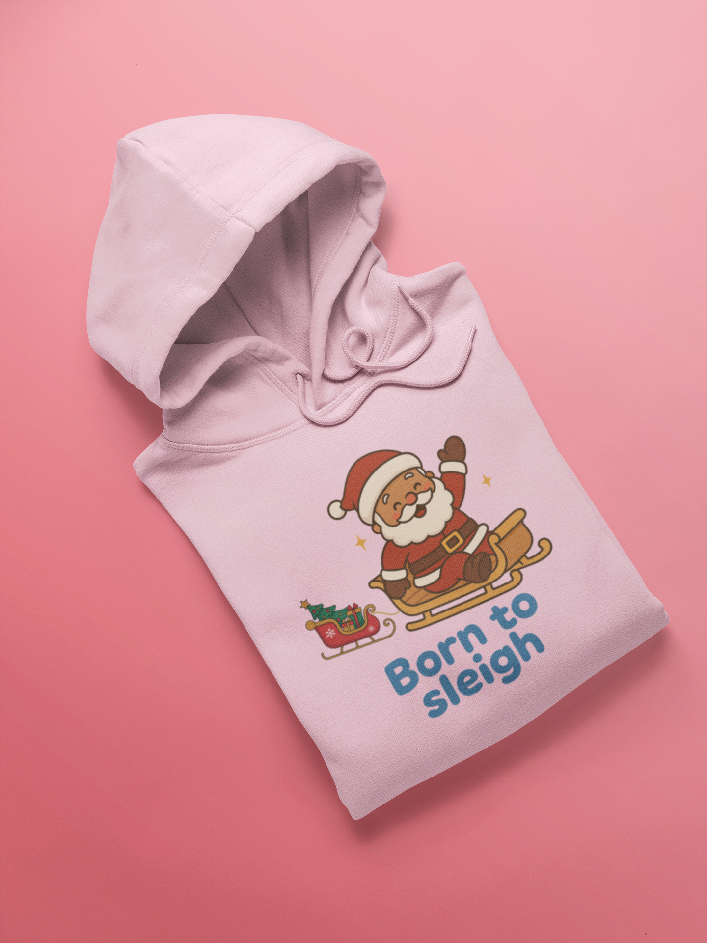 Unisex Kids Hoodie Born to Sleigh Pink Adventure Hiking Camping Camper Van Beach Cruise Vacation Road Trip Wildlife Safari Wanderlust Explorer Nature Lover Mountain Outdoor Adventure Travel Vacation Camping Campfire Graphic Quote T shirt