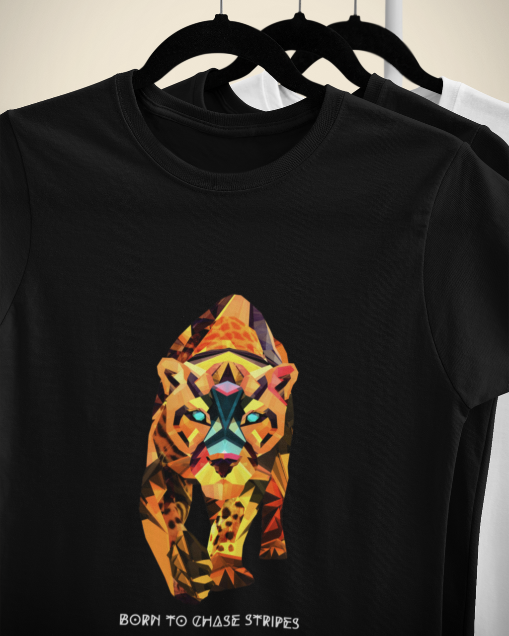 Unisex Born to Chase Stripes - Tiger Safari Cotton T shirt Adventure Hiking Camping Camper Van Beach Cruise Vacation Road Trip Wildlife Safari Wanderlust Explorer Nature Lover Mountain Outdoor Adventure Travel Vacation Camping Campfire Graphic Quote T shirt