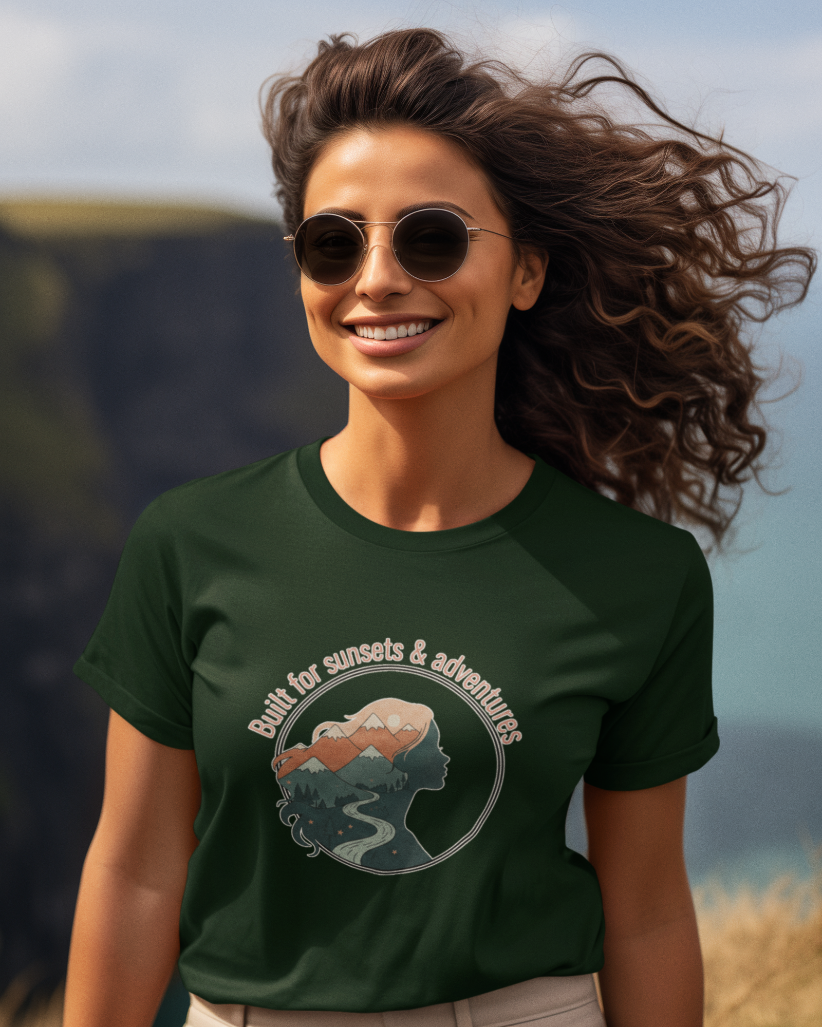 Unisex Built for Sunsets and Adventure Cotton T shirt