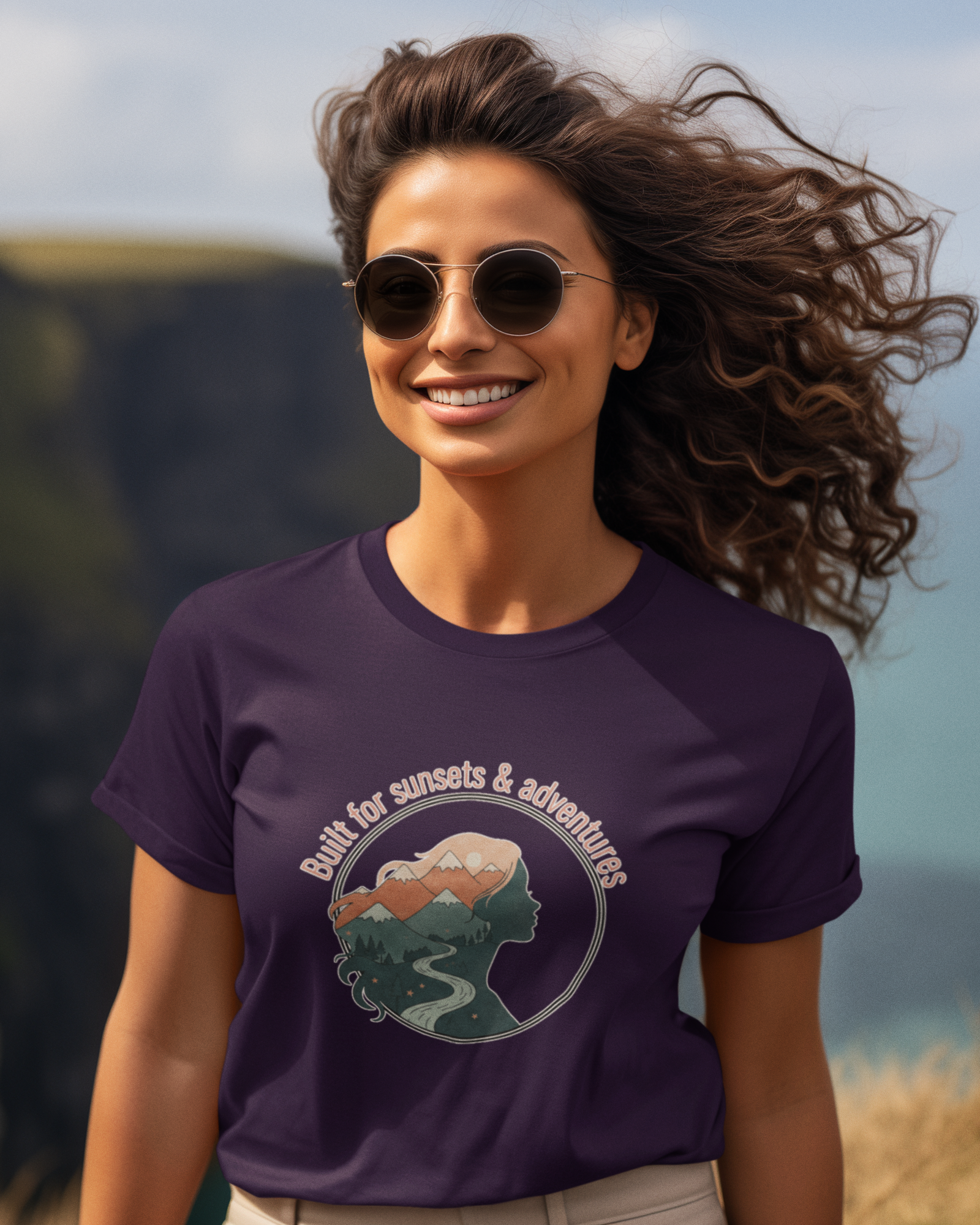 Unisex Built for Sunsets and Adventure Cotton T shirt