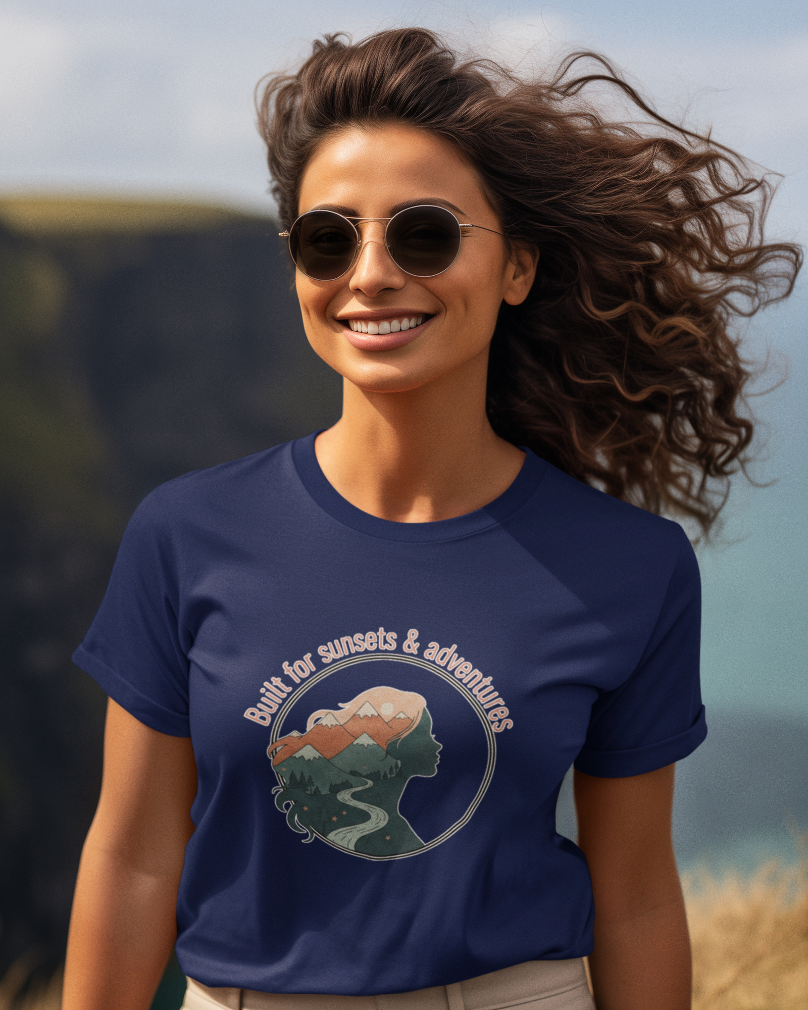 Unisex Built for Sunsets and Adventure Cotton T shirt