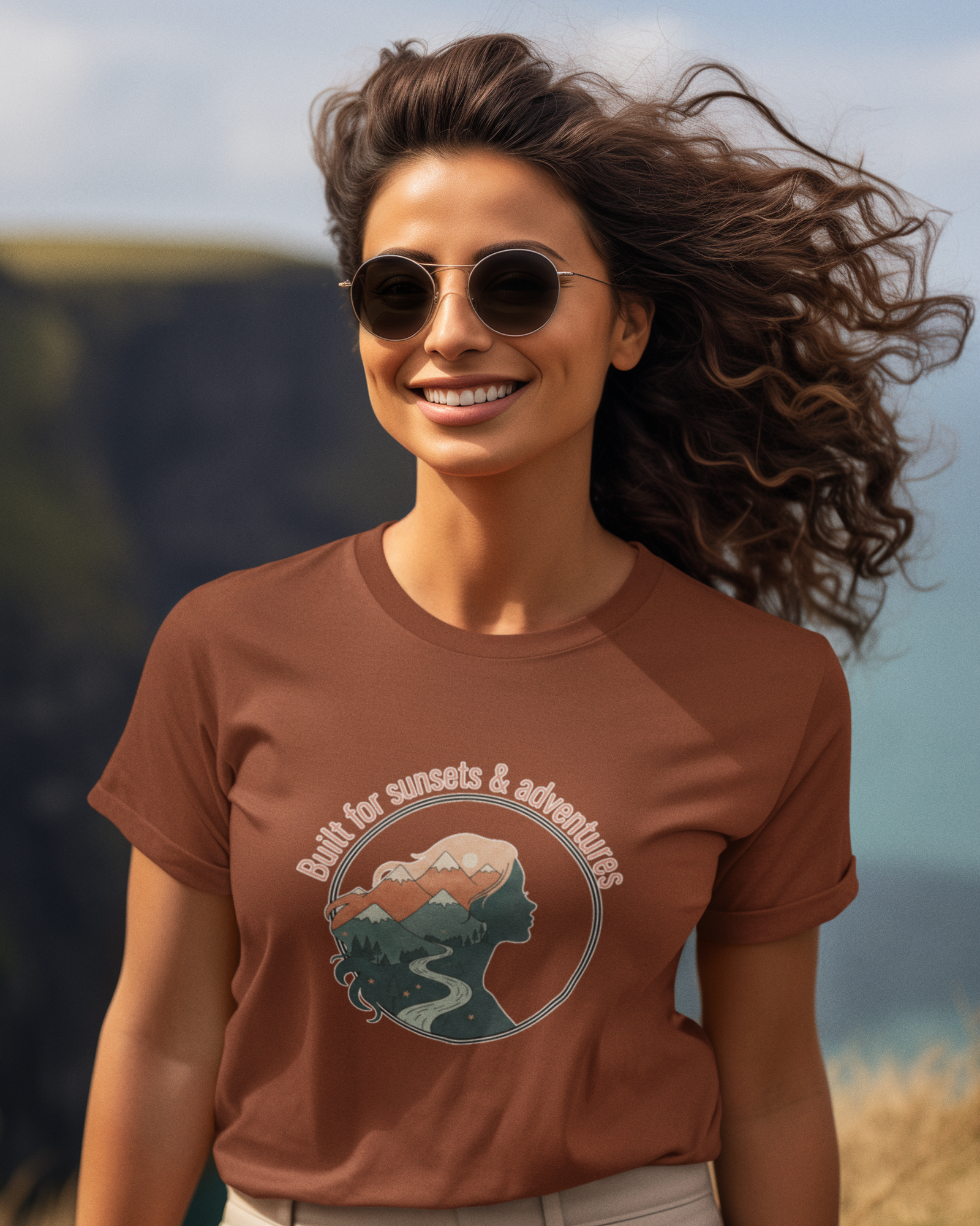 Unisex Built for Sunsets and Adventure Cotton T shirt