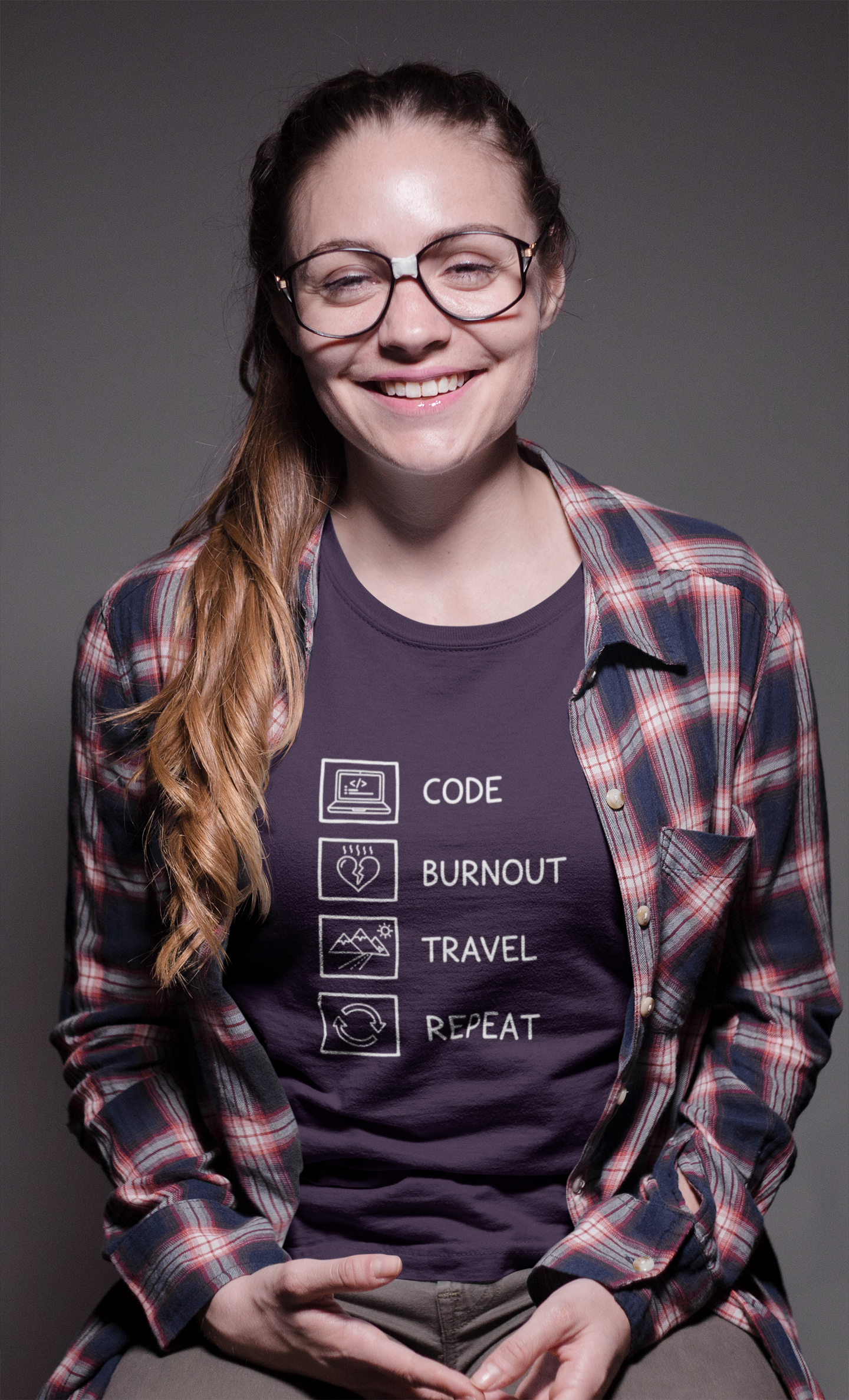 Unisex Geek Burnout Traveler Cotton T-Shirt