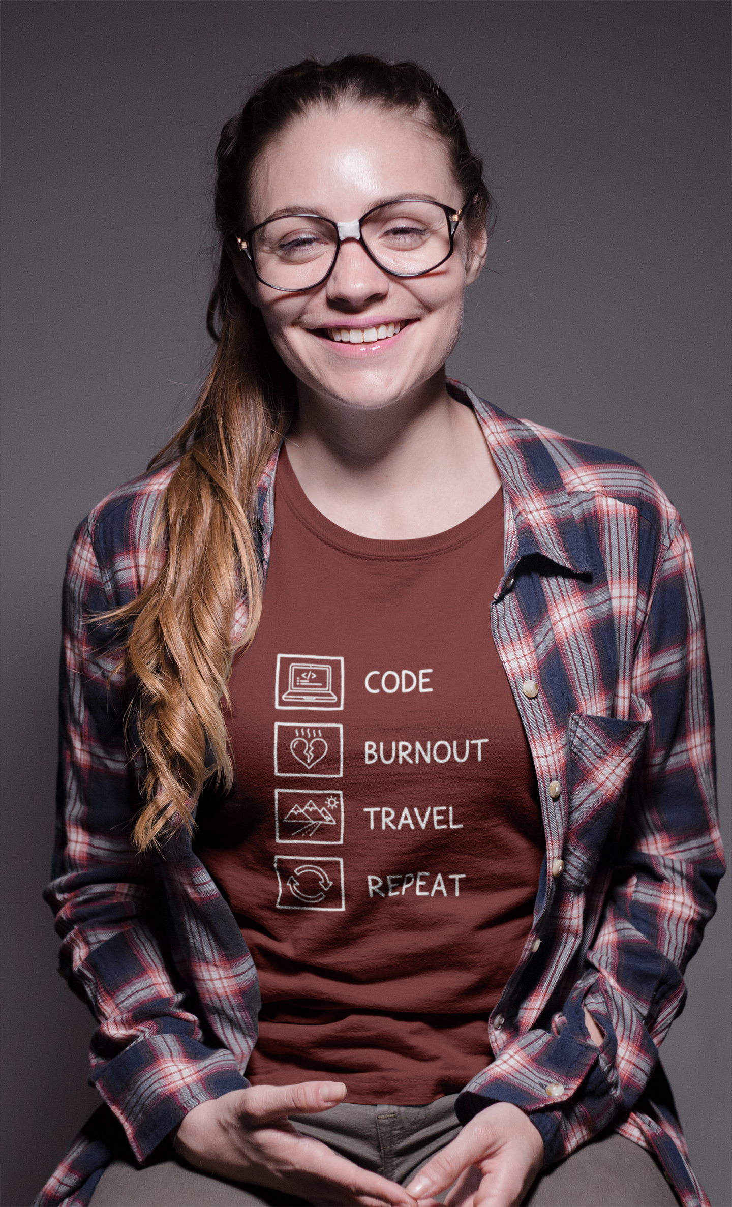 Unisex Geek Burnout Traveler Cotton T-Shirt