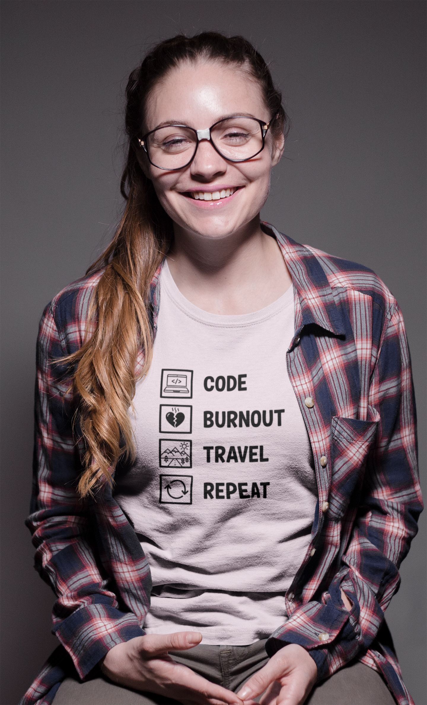 Unisex Geek Burnout Traveler Cotton T-Shirt
