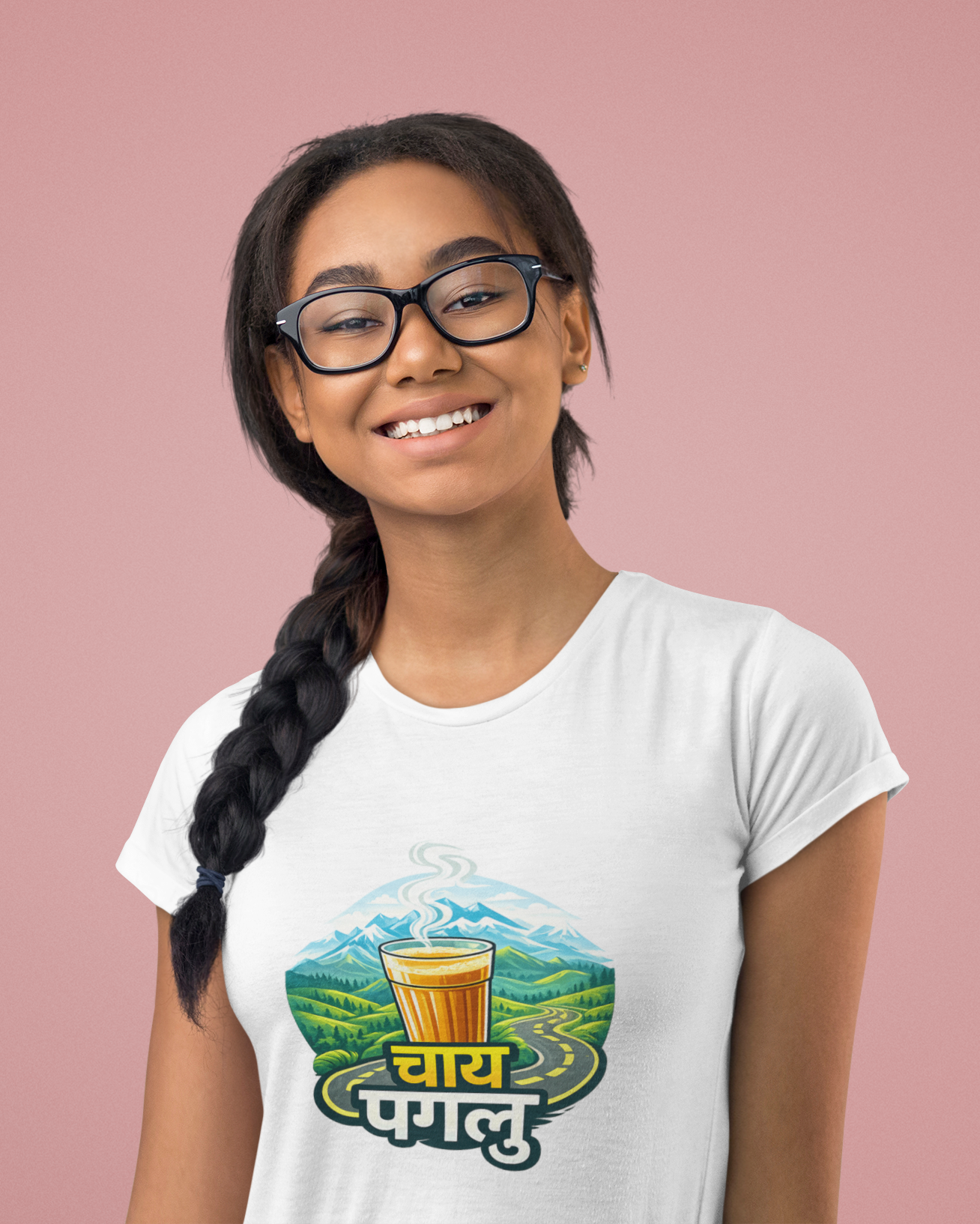 Mountain with Chai Paglu Travel T Shirt