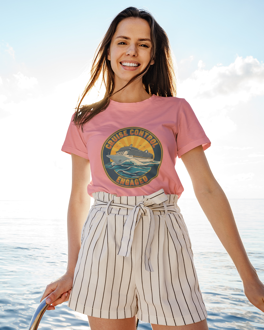 Unisex Cruise Control engaged - Cruise Vacation Cotton T shirt