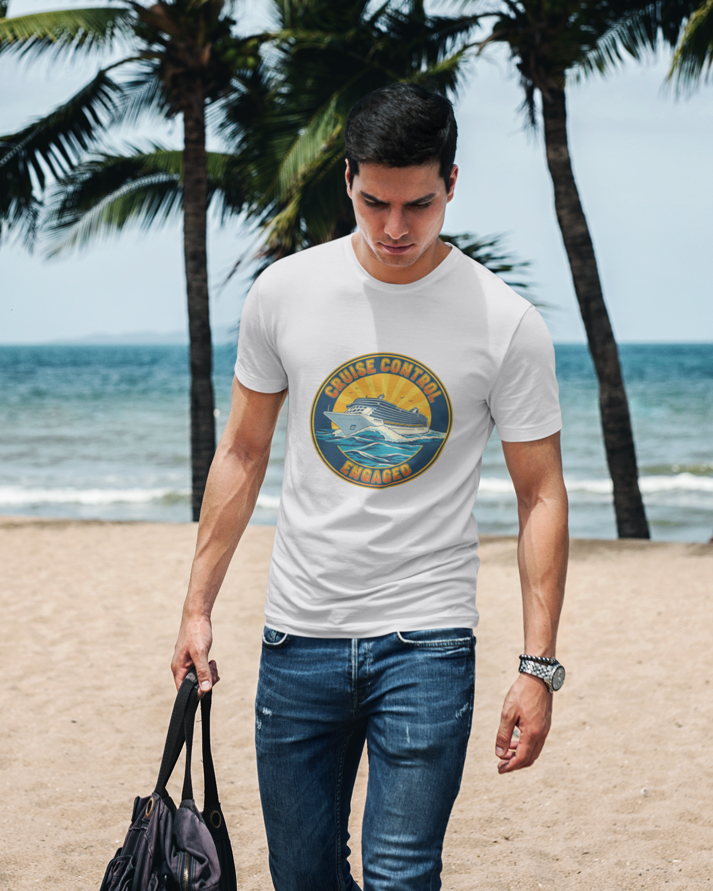 Unisex Cruise Control engaged - Cruise Vacation Cotton T shirt