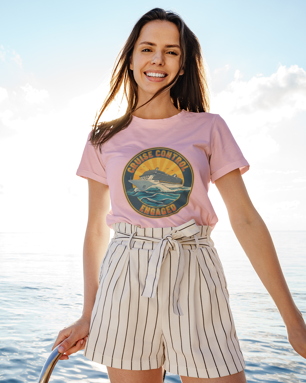 Unisex Cruise Control engaged - Cruise Vacation Cotton T shirt