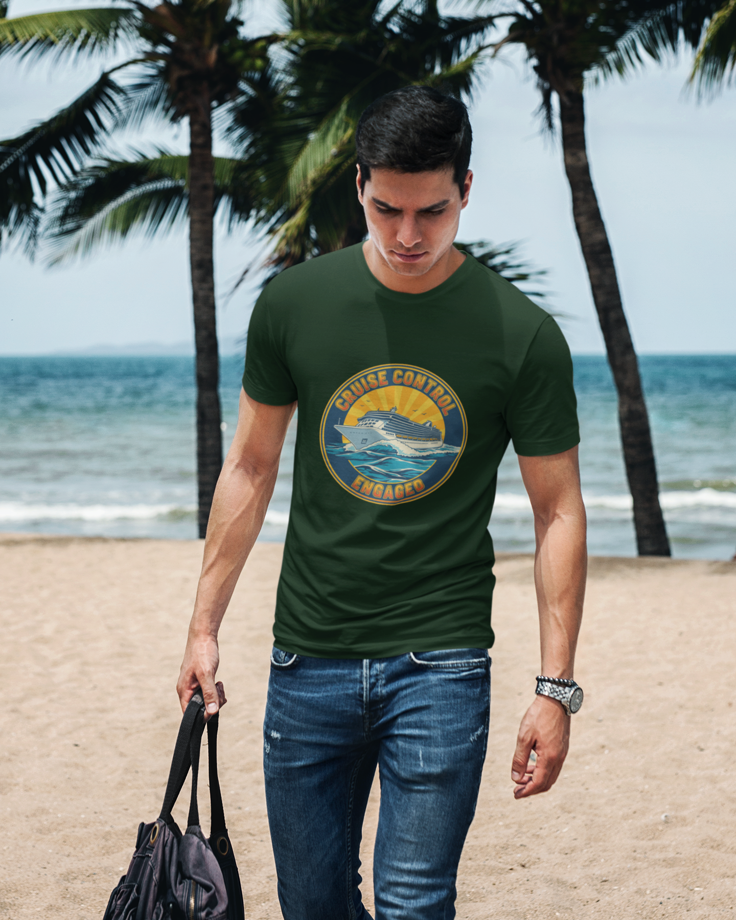 Unisex Cruise Control engaged - Cruise Vacation Cotton T shirt