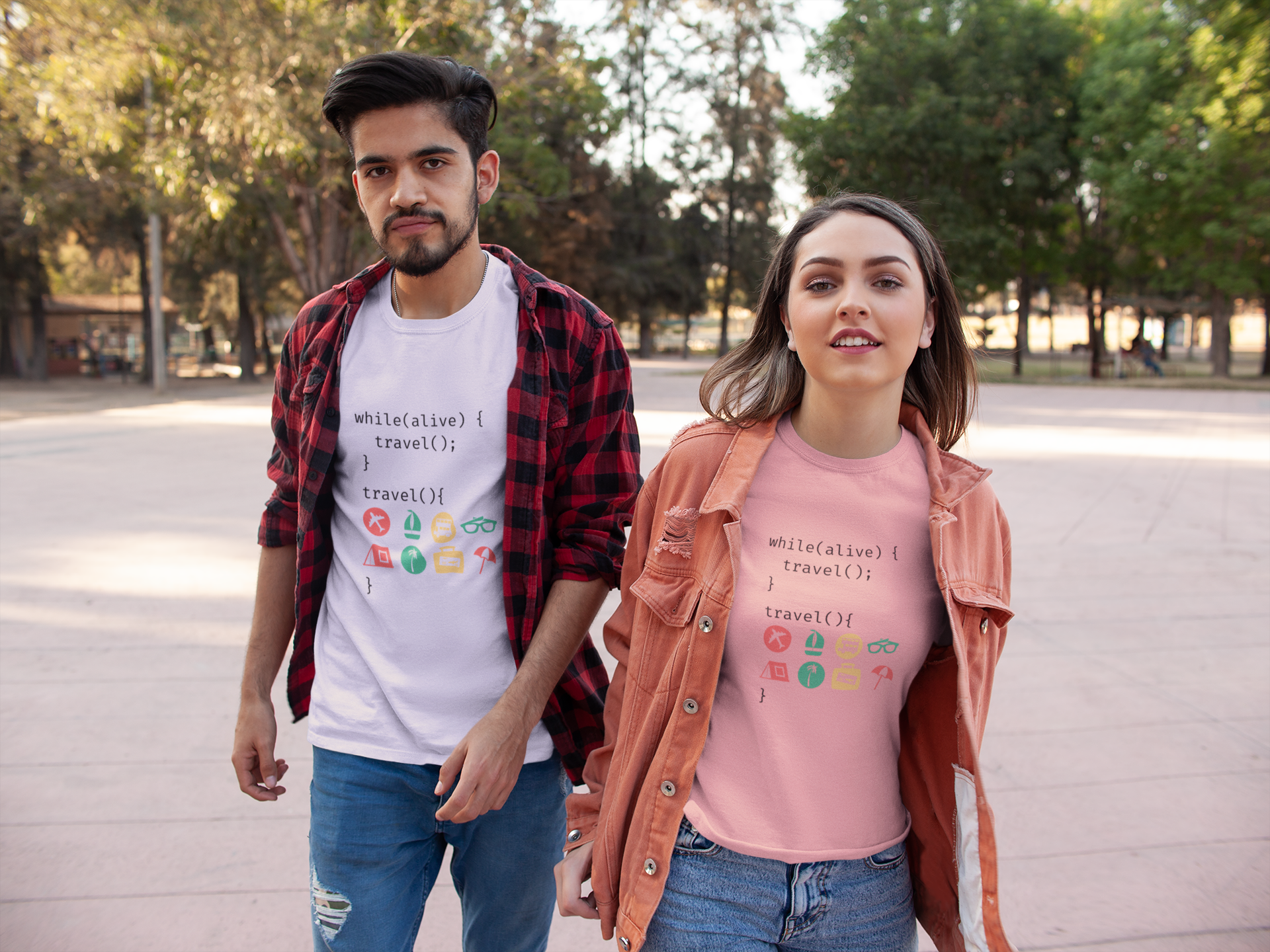 Unisex Geek Traveler Cotton T-Shirt