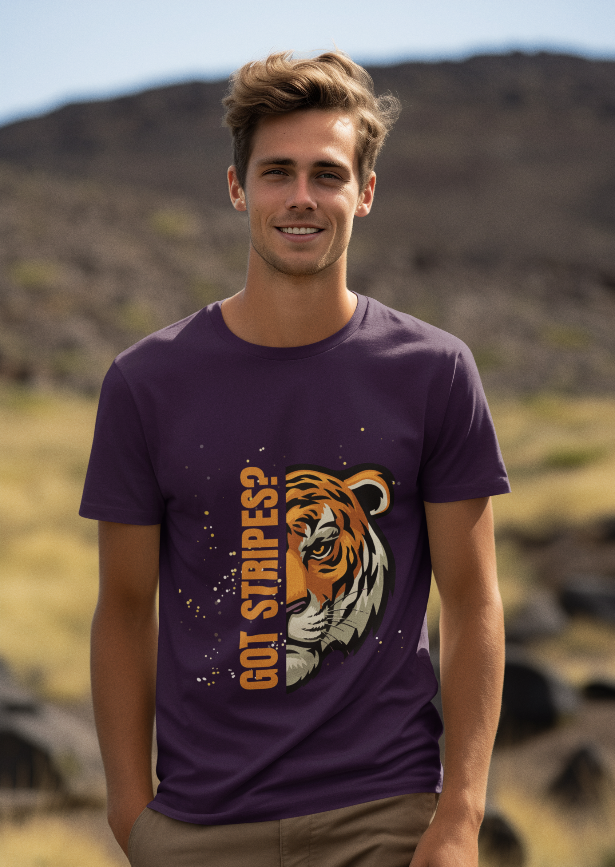Unisex Got Stripes Tiger Safari Cotton T shirt