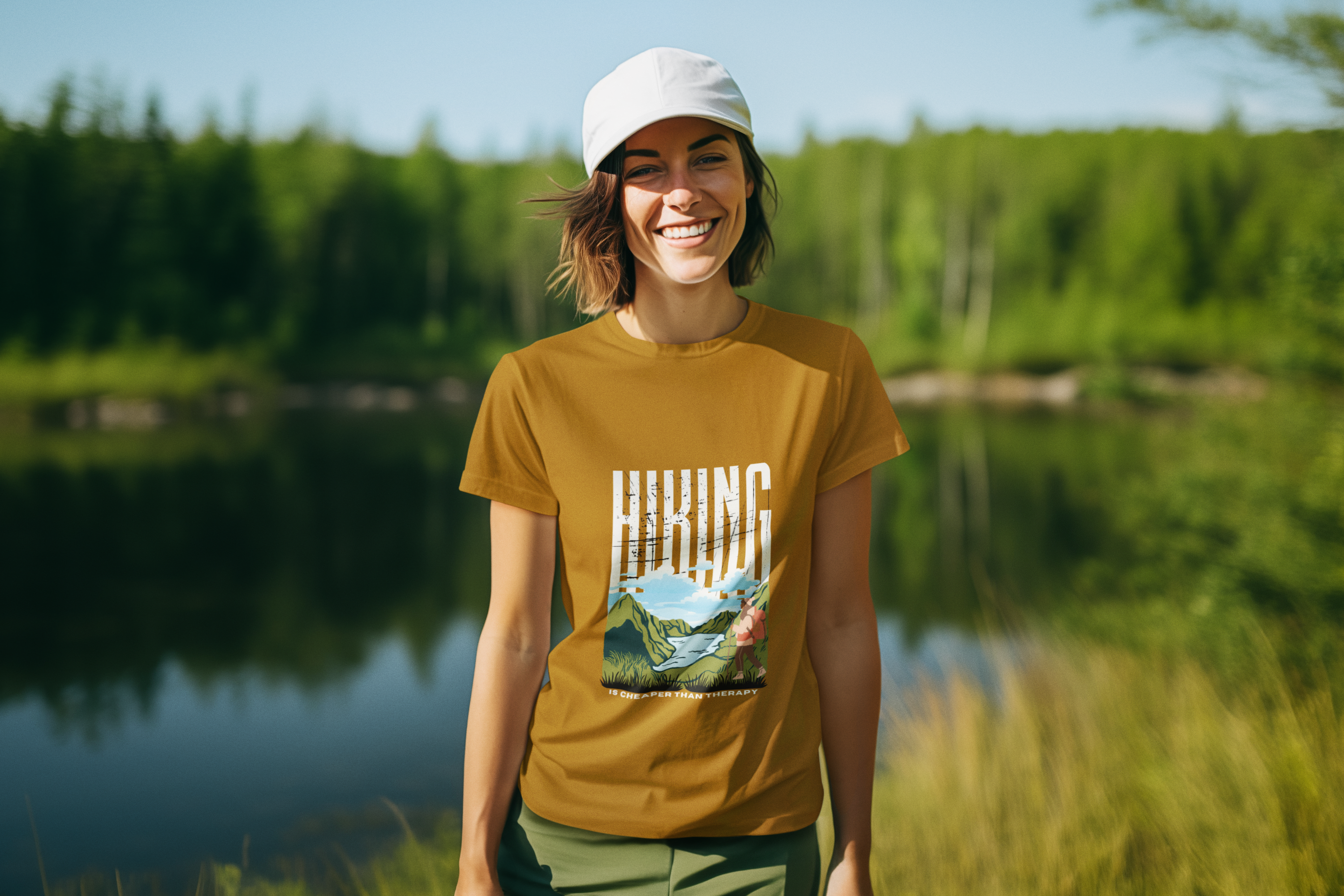 Unisex Hiking is cheaper than therapy - Female Cotton T shirt