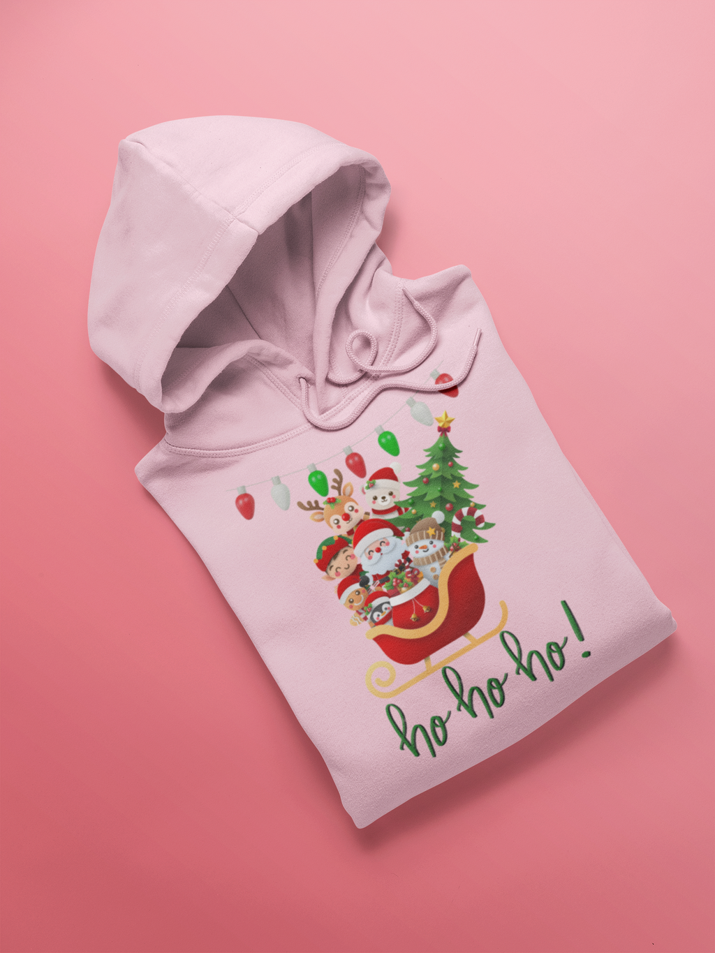 Unisex Kids Hoodie Ho Ho Ho! Pink Adventure Hiking Camping Camper Van Beach Cruise Vacation Road Trip Wildlife Safari Wanderlust Explorer Nature Lover Mountain Outdoor Adventure Travel Vacation Camping Campfire Graphic Quote T shirt