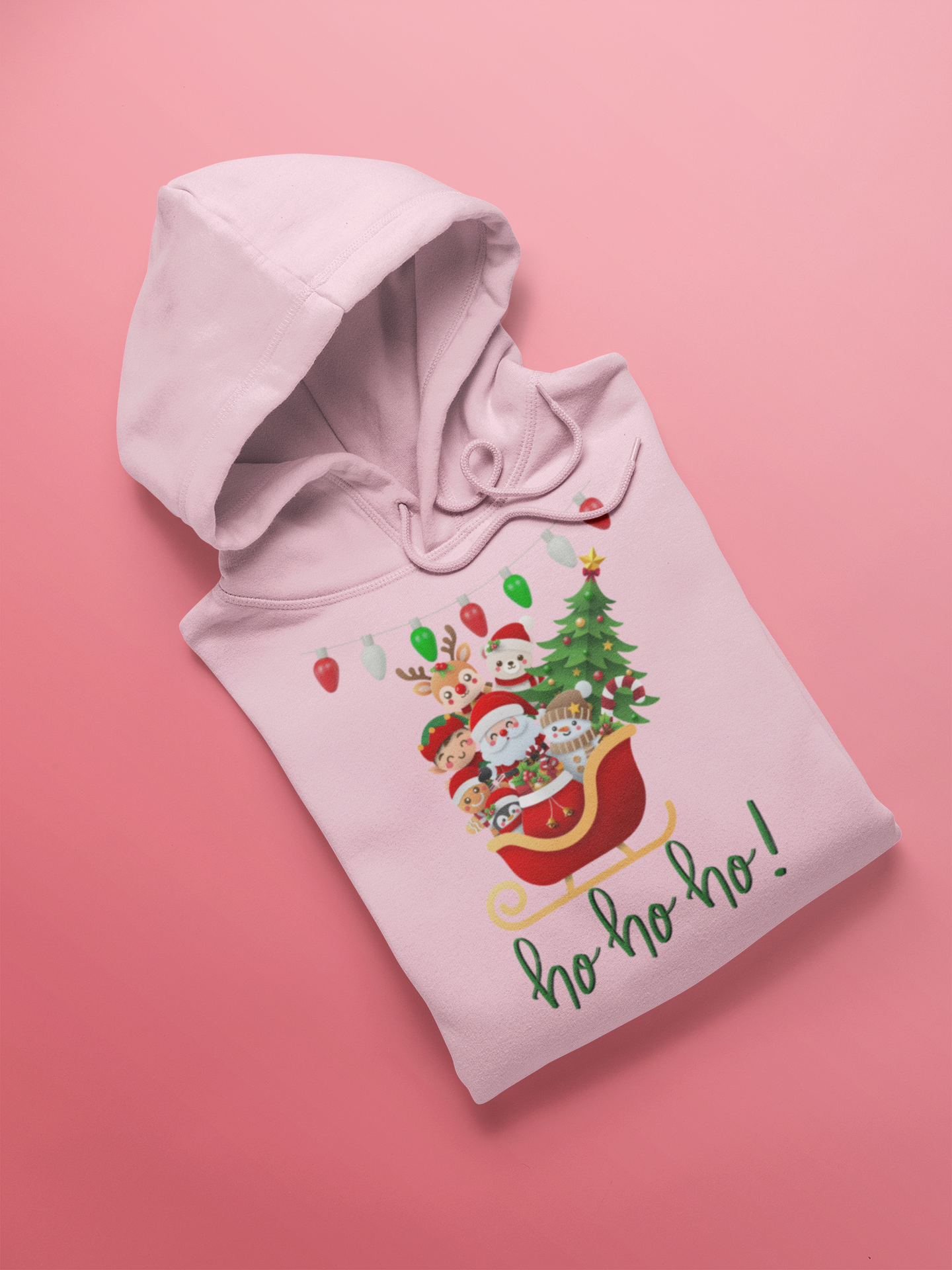 Unisex Kids Hoodie Ho Ho Ho! Pink Adventure Hiking Camping Camper Van Beach Cruise Vacation Road Trip Wildlife Safari Wanderlust Explorer Nature Lover Mountain Outdoor Adventure Travel Vacation Camping Campfire Graphic Quote T shirt