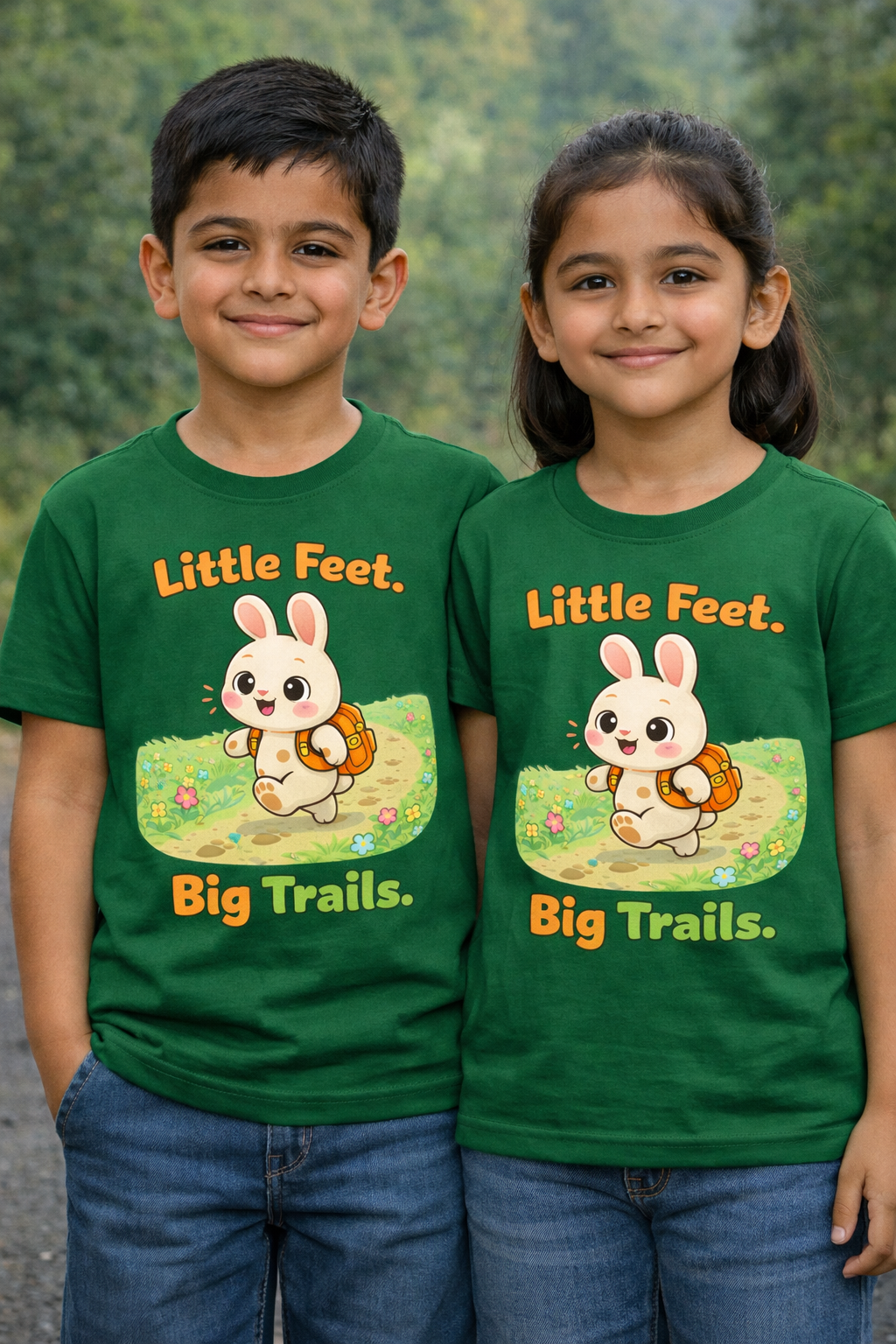 Little Feet Big Trails Kids Adventure Travel T Shirt Adventure Hiking Camping Camper Van Beach Cruise Vacation Road Trip Wildlife Safari Wanderlust Explorer Nature Lover Mountain Outdoor Adventure Travel Vacation Camping Campfire Graphic Quote T shirt