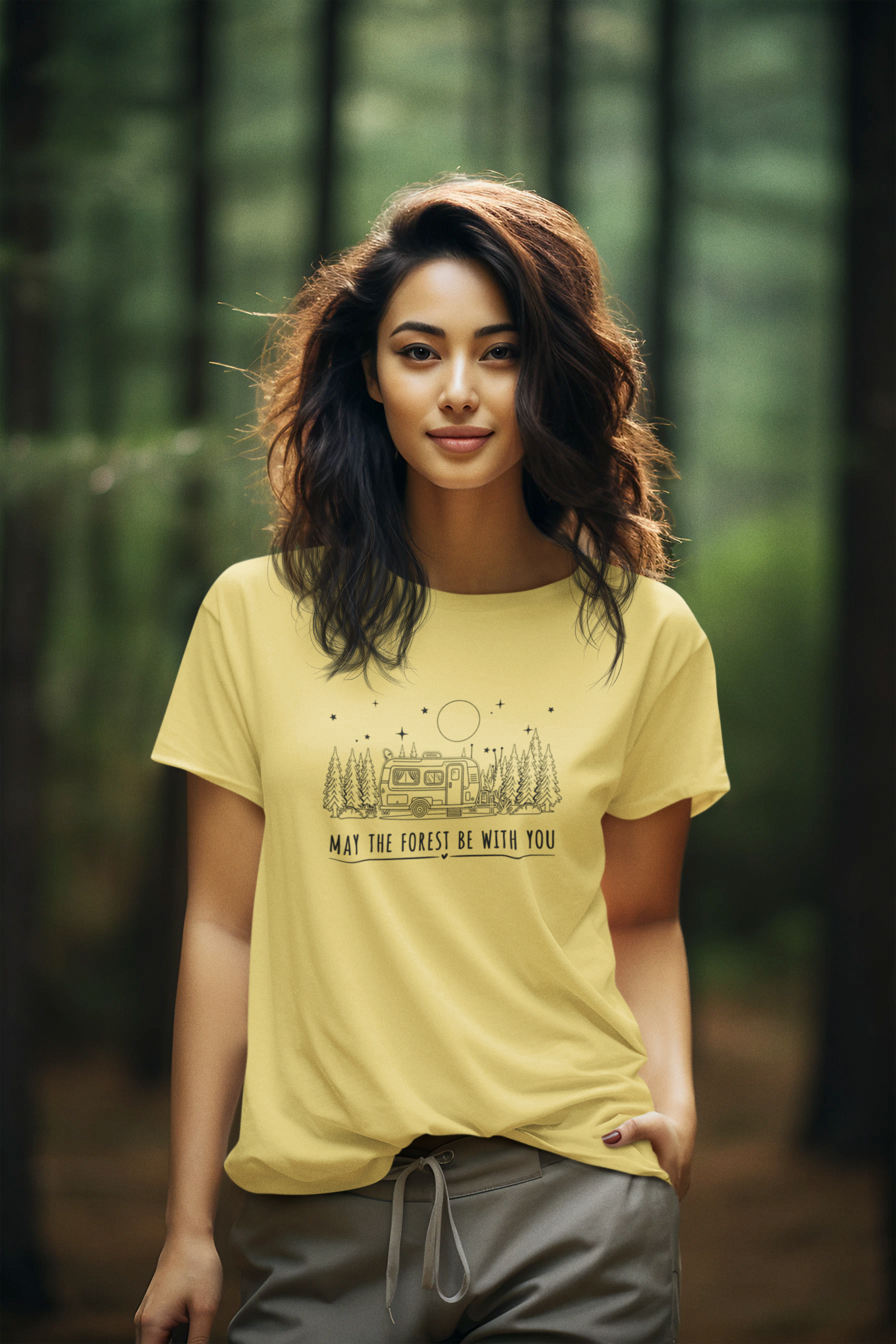 Unisex May the forest be with you Traveler Cotton T-Shirt