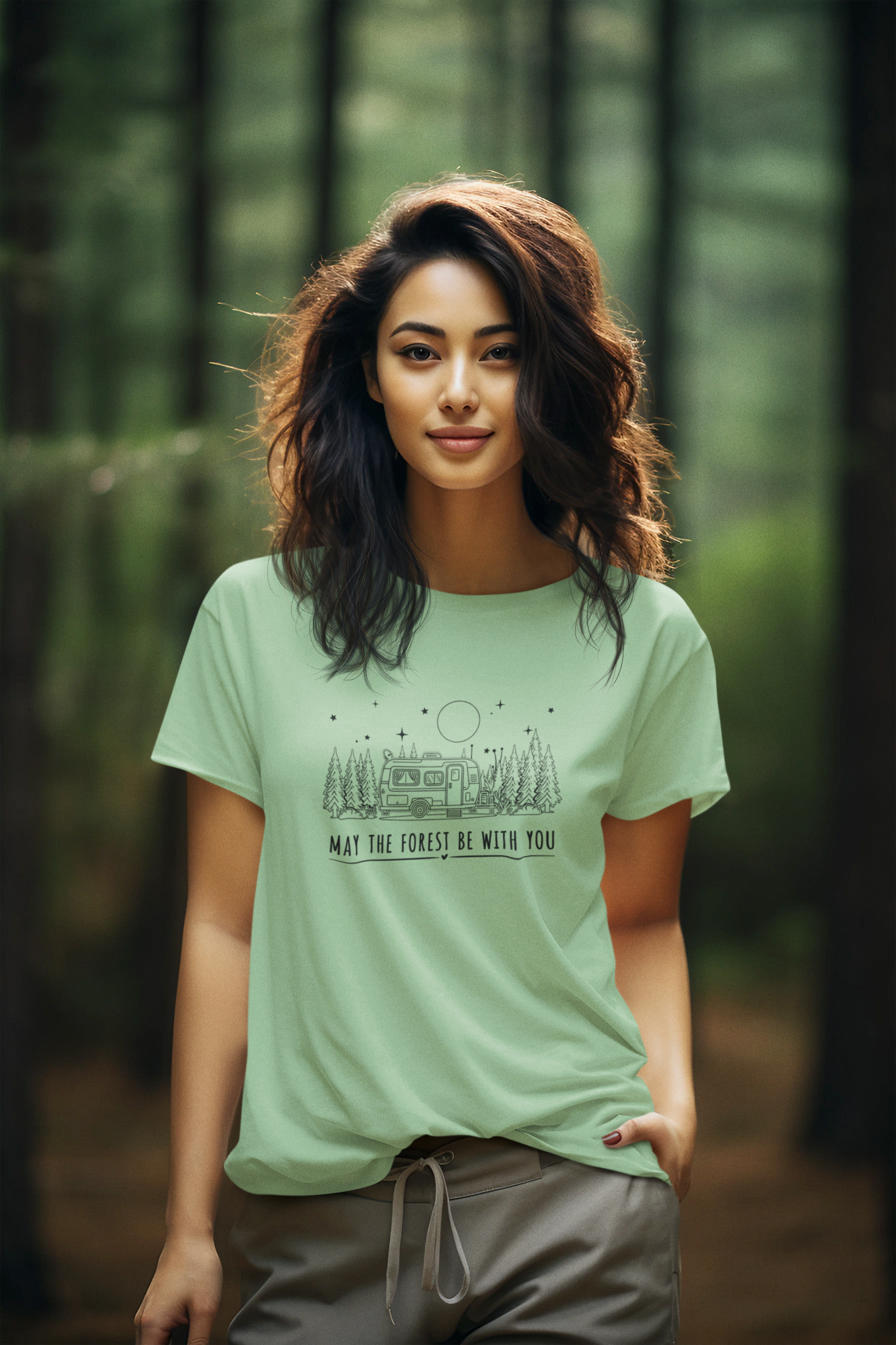 Unisex May the forest be with you Traveler Cotton T-Shirt