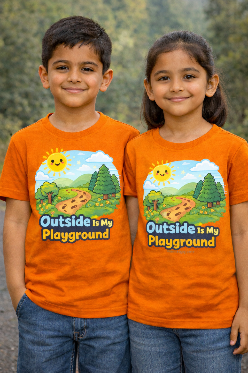 Outside Is My Playground Kids Adventure Travel T Shirt Adventure Hiking Camping Camper Van Beach Cruise Vacation Road Trip Wildlife Safari Wanderlust Explorer Nature Lover Mountain Outdoor Adventure Travel Vacation Camping Campfire Graphic Quote T shirt
