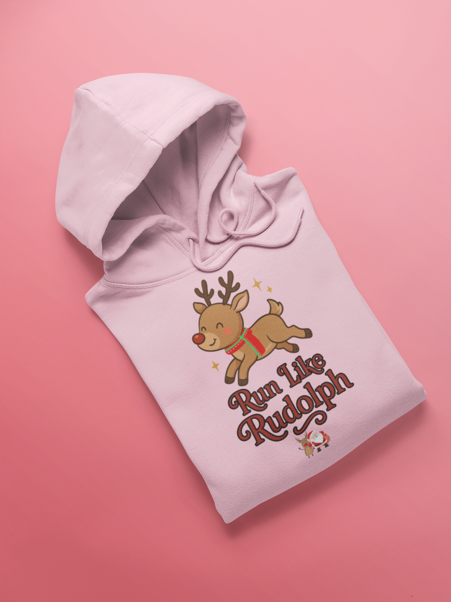 Unisex Kids Hoodie Run Like Rudolph Pink Adventure Hiking Camping Camper Van Beach Cruise Vacation Road Trip Wildlife Safari Wanderlust Explorer Nature Lover Mountain Outdoor Adventure Travel Vacation Camping Campfire Graphic Quote T shirt