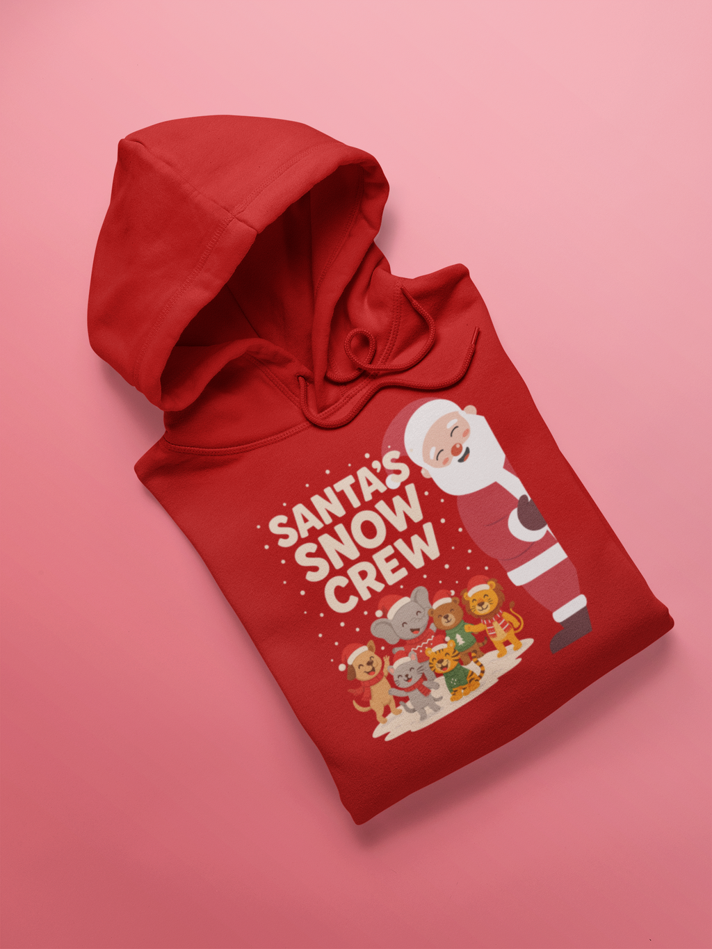 Unisex Kids Hoodie Santa's Snow Crew Red Adventure Hiking Camping Camper Van Beach Cruise Vacation Road Trip Wildlife Safari Wanderlust Explorer Nature Lover Mountain Outdoor Adventure Travel Vacation Camping Campfire Graphic Quote T shirt