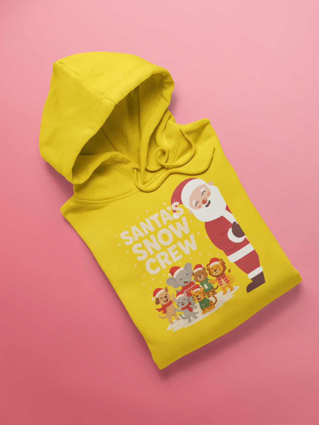 Unisex Kids Hoodie Santa's Snow Crew Yellow Adventure Hiking Camping Camper Van Beach Cruise Vacation Road Trip Wildlife Safari Wanderlust Explorer Nature Lover Mountain Outdoor Adventure Travel Vacation Camping Campfire Graphic Quote T shirt