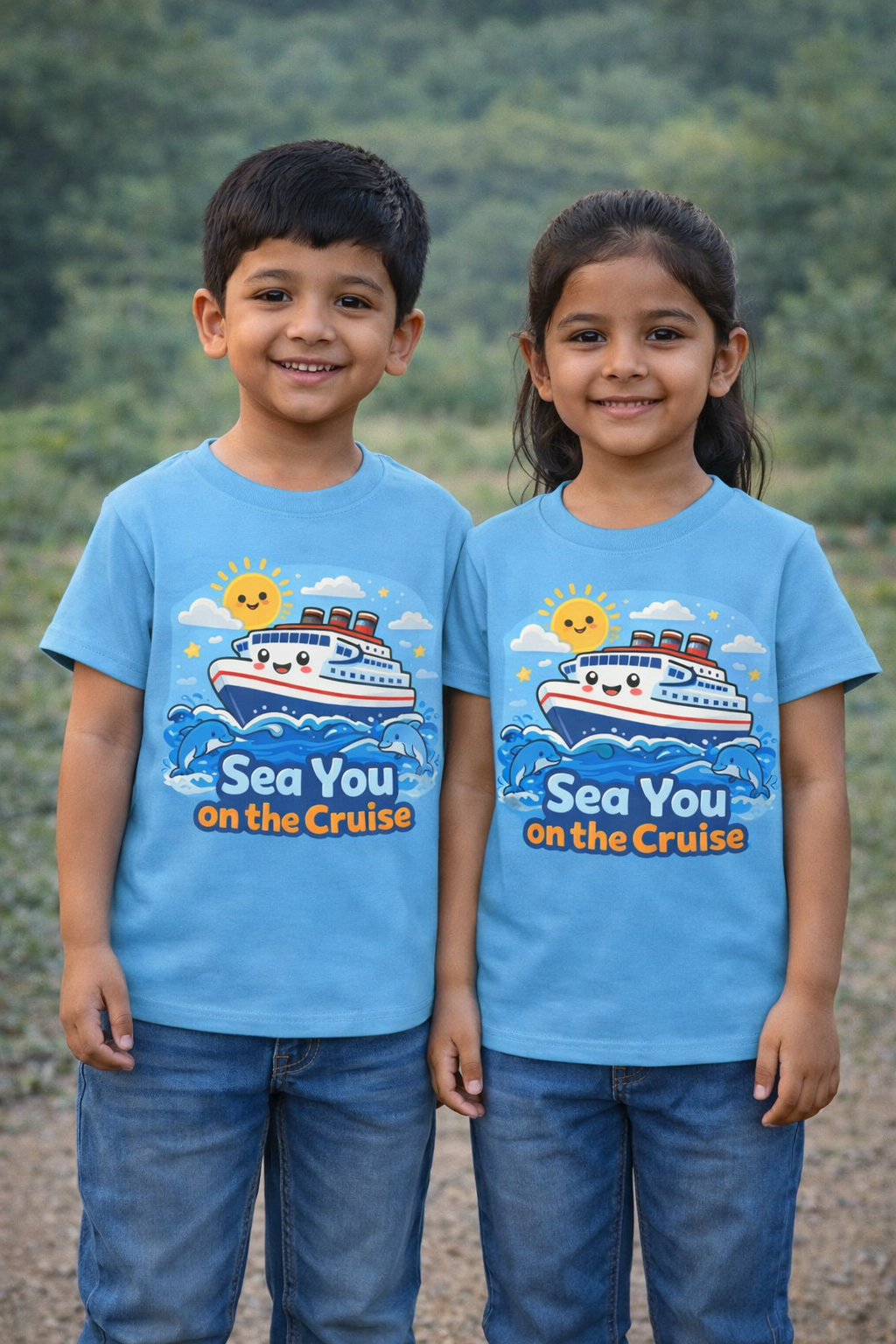 Sea You On The Cruise Kids Cruise Vacation T Shirt Adventure Hiking Camping Camper Van Beach Cruise Vacation Road Trip Wildlife Safari Wanderlust Explorer Nature Lover Mountain Outdoor Adventure Travel Vacation Camping Campfire Graphic Quote T shirt