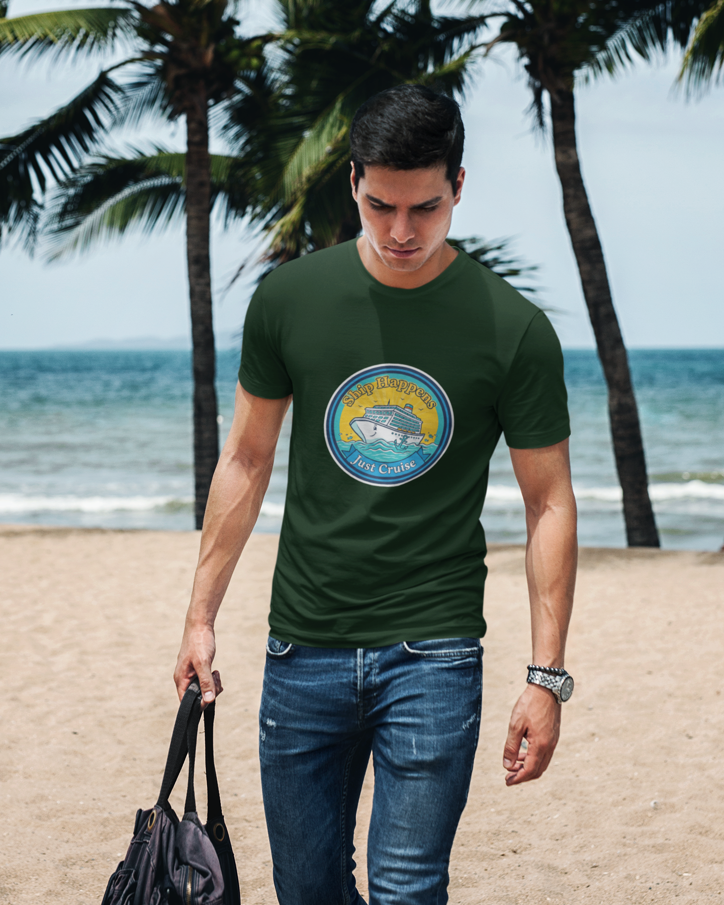 Unisex Ship Happens - Cruise Vacation Cotton T shirt